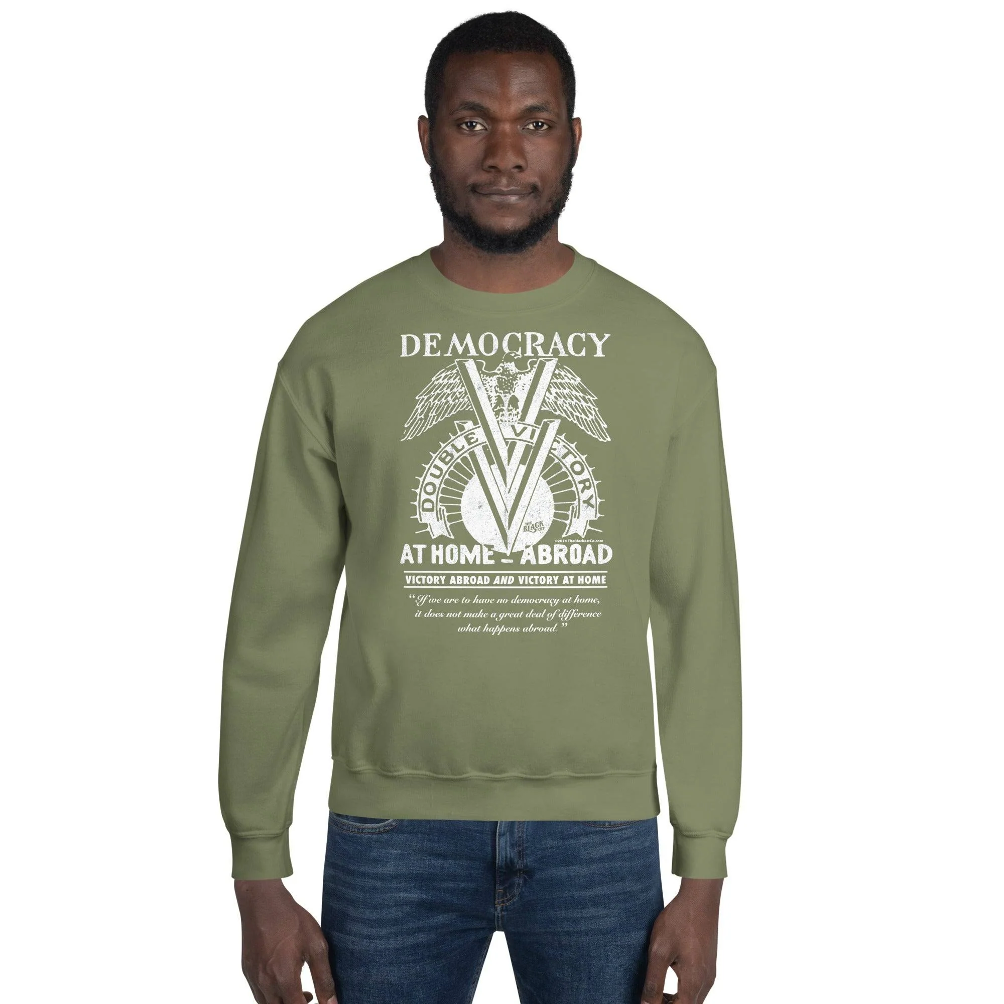 Double V Campaign WWII Black Soldiers Sweatshirt - Image 2