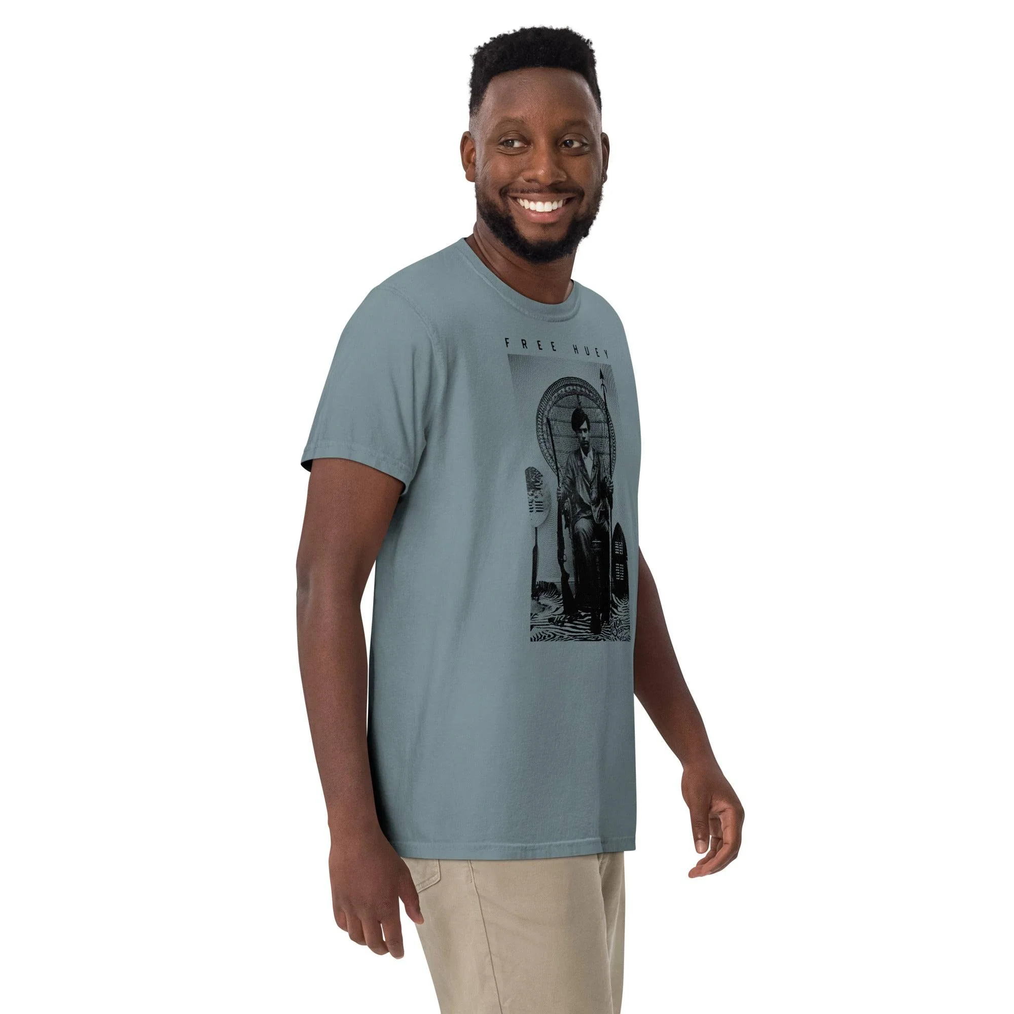 Free Huey P. Newton Premium Heavyweight Tee - Image 4