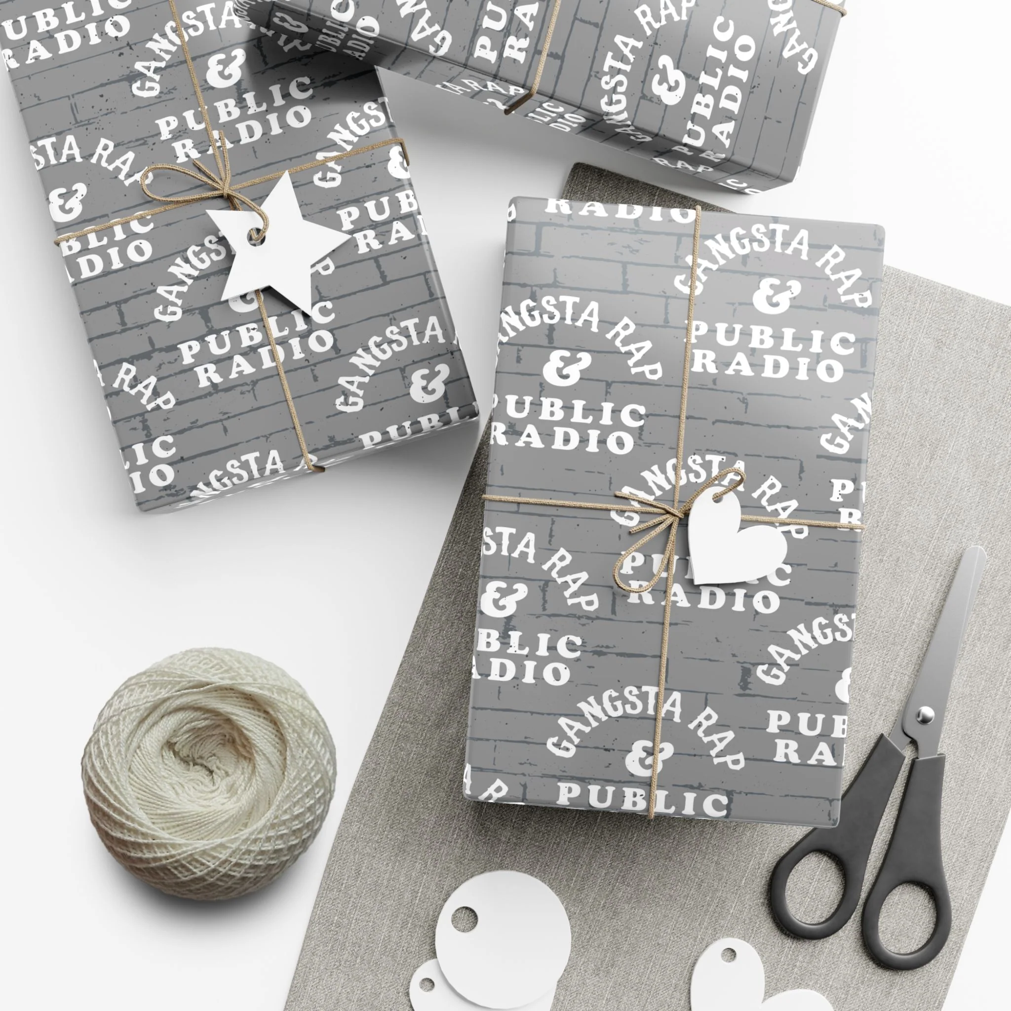 Gangsta Wrap & Public Radio Gritty Gift Wrapping Paper
