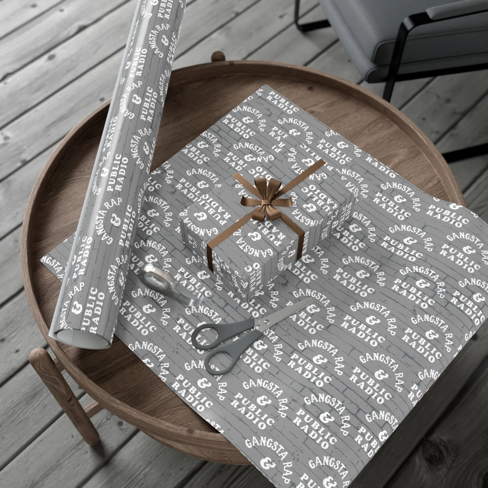 Gangsta Wrap & Public Radio Gritty Gift Wrapping Paper - Image 2
