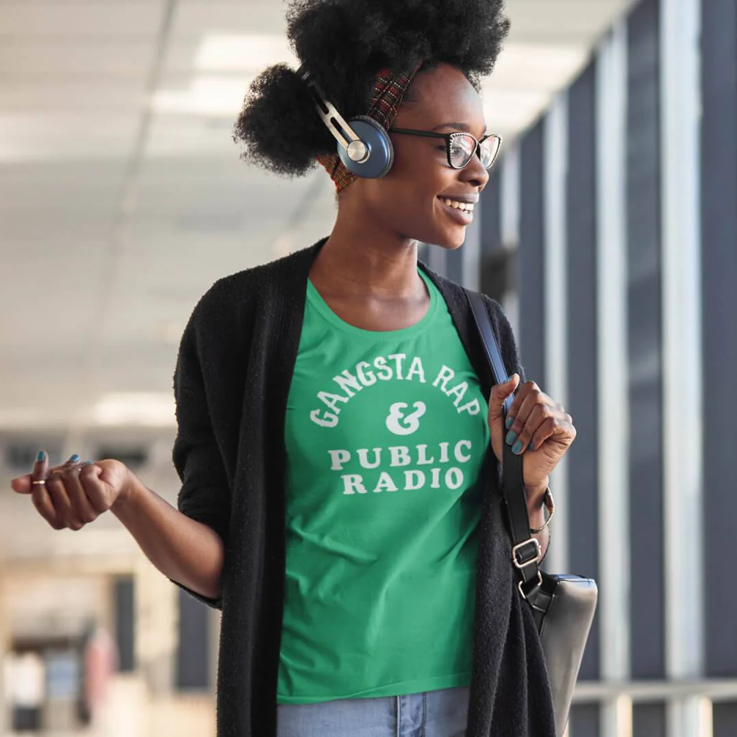 Gangsta Rap And Public Radio Womens Softstyle T-shirt - Image 2