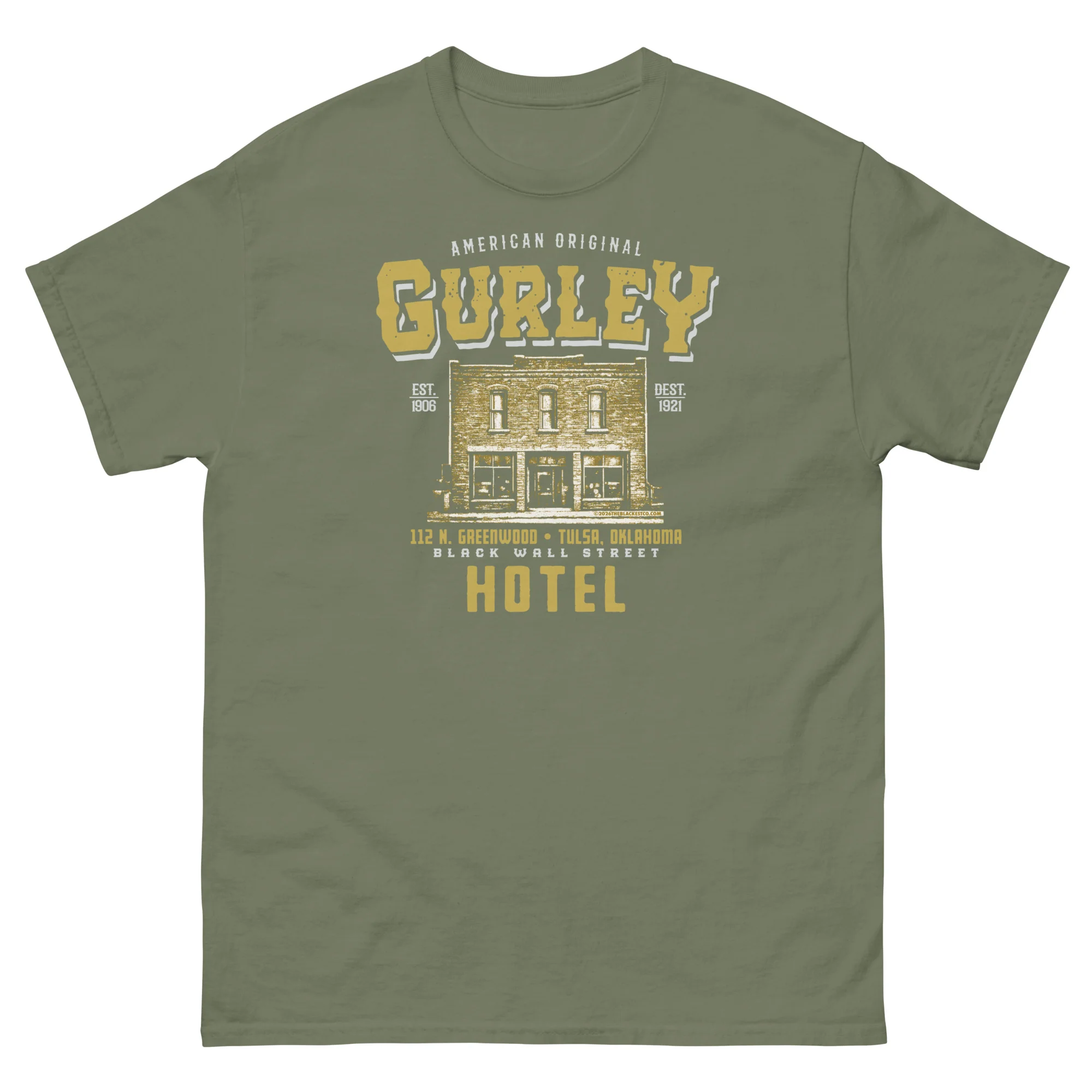 Gurley American Original Black Wall Street T-shirt - Image 8