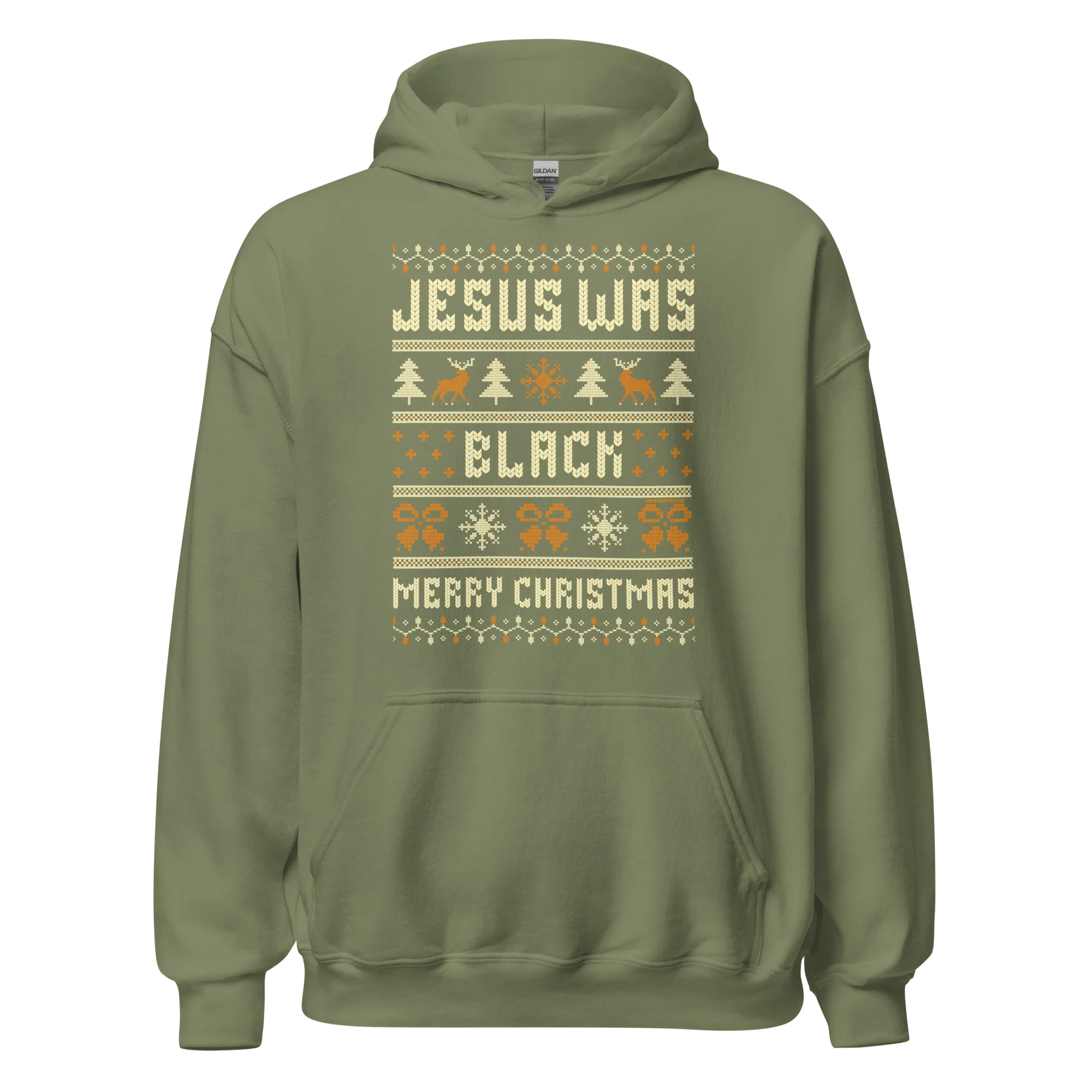 Jesus Was Black Merry Christmas Unisex Hoodie - Image 12