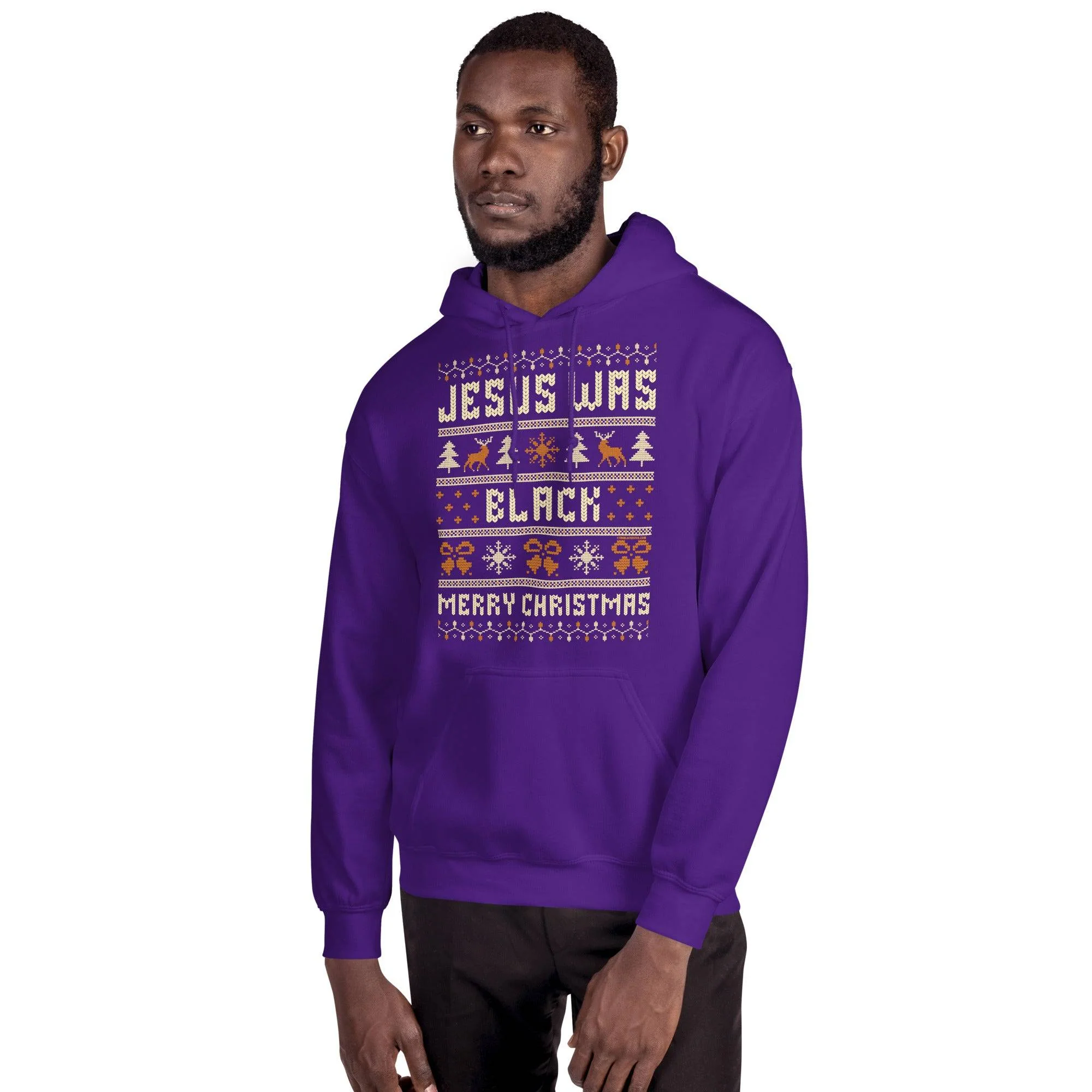 Jesus Was Black Merry Christmas Unisex Hoodie - Image 3