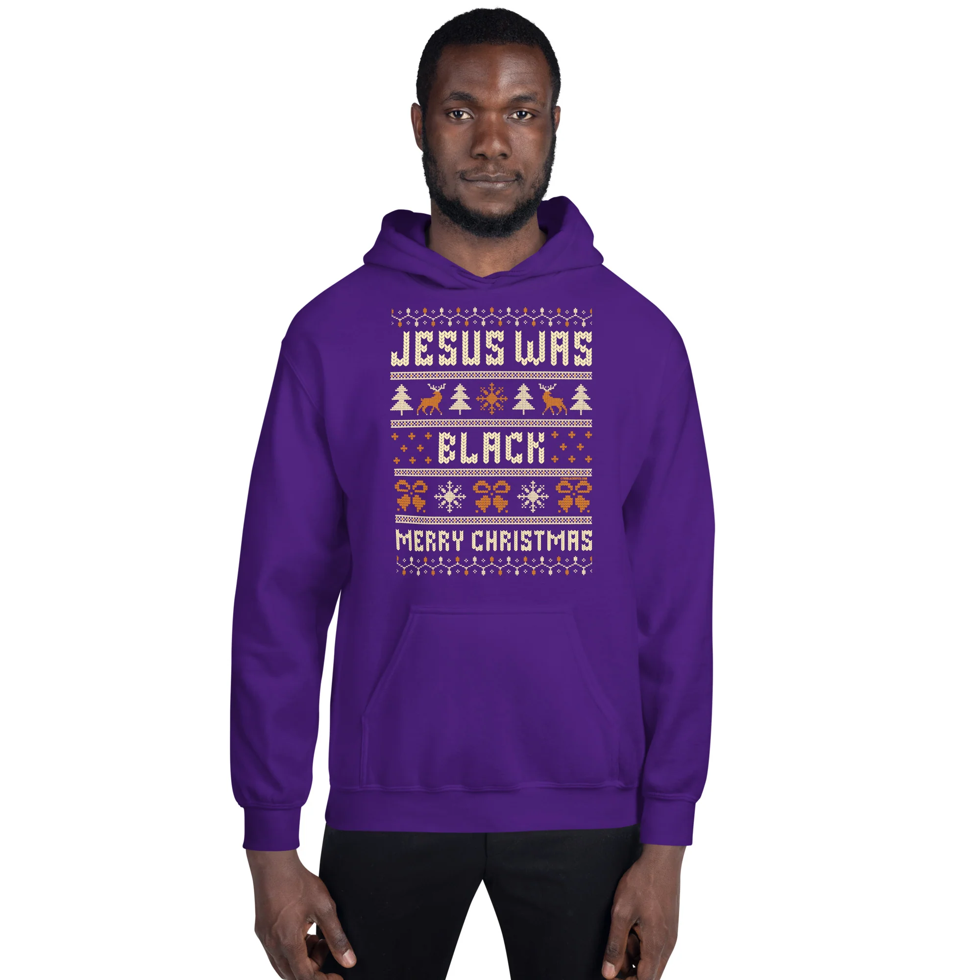 Jesus Was Black Merry Christmas Unisex Hoodie - Image 4