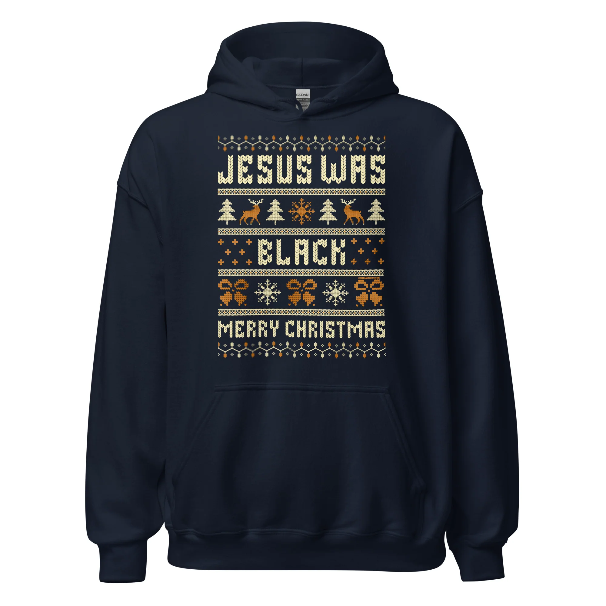 Jesus Was Black Merry Christmas Unisex Hoodie - Image 5