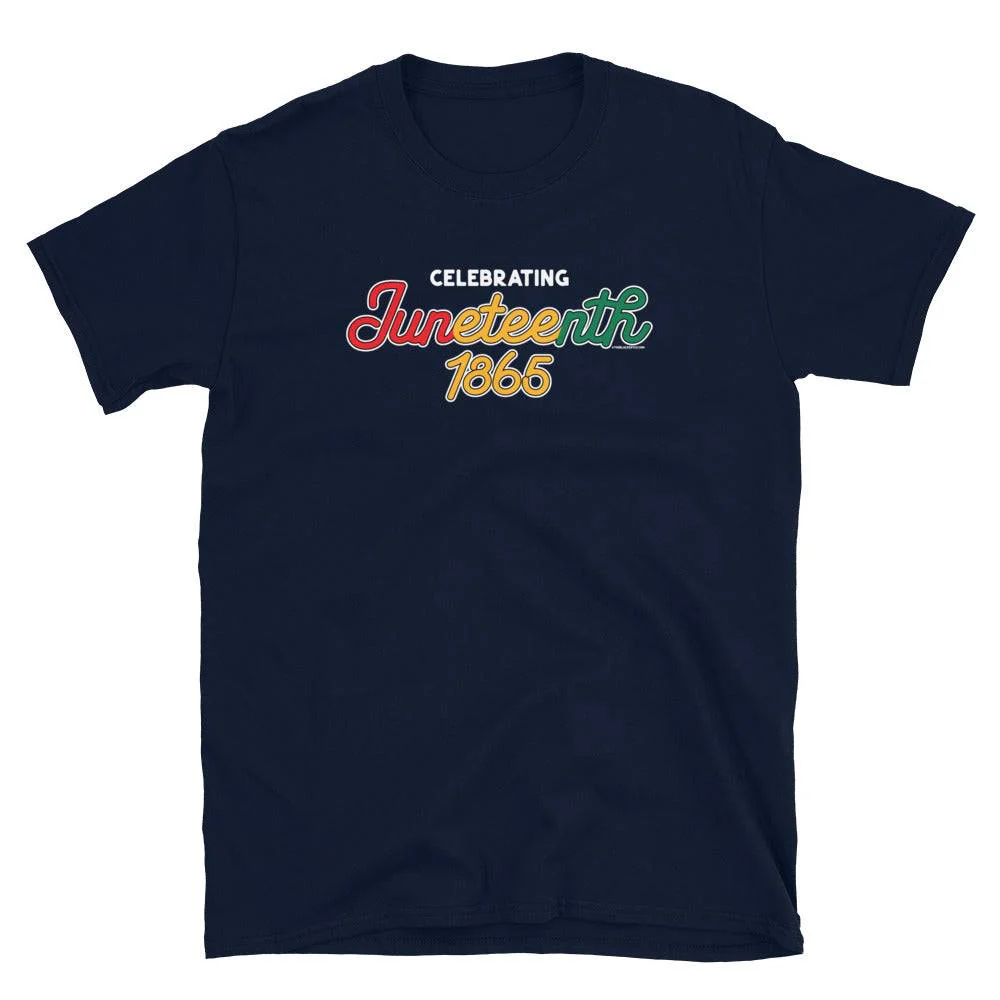 Juneteenth 1865 Script Tri Color Unisex T-Shirt - Image 4