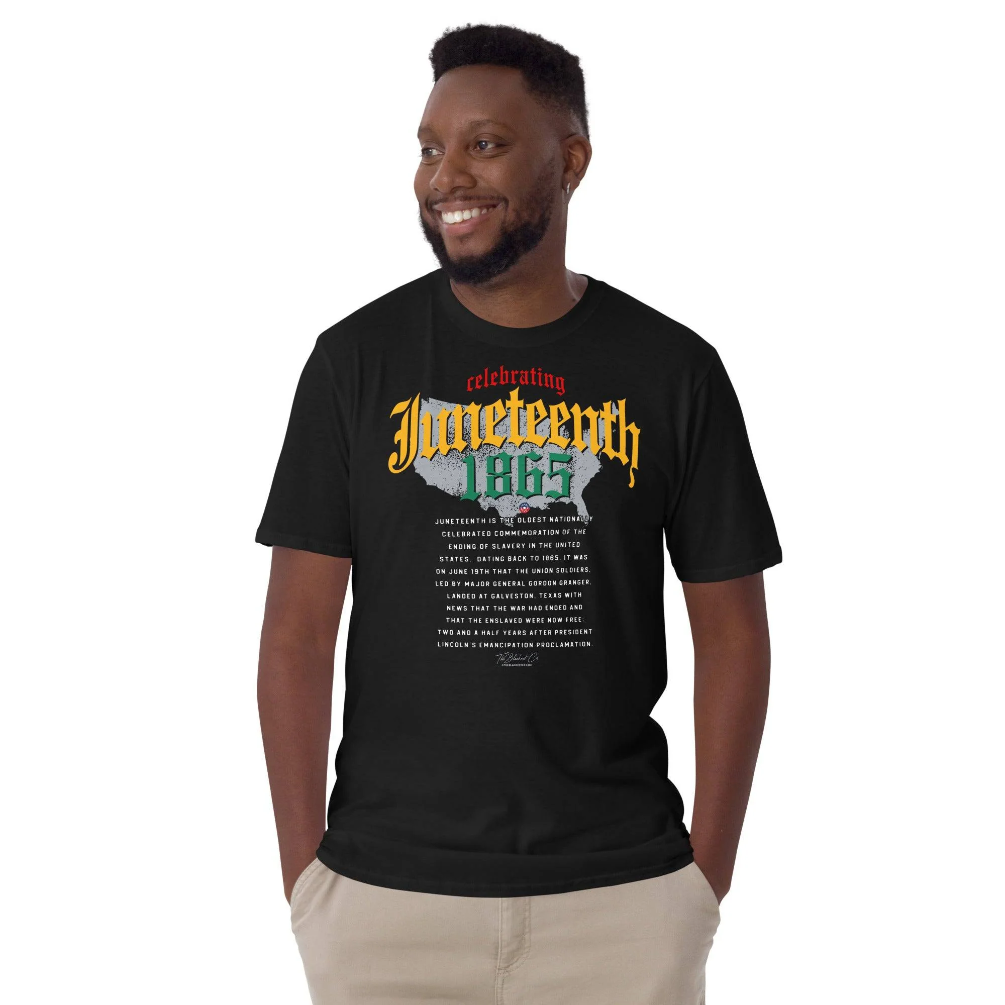 Juneteenth History USA Map Unisex T-Shirt - Image 2