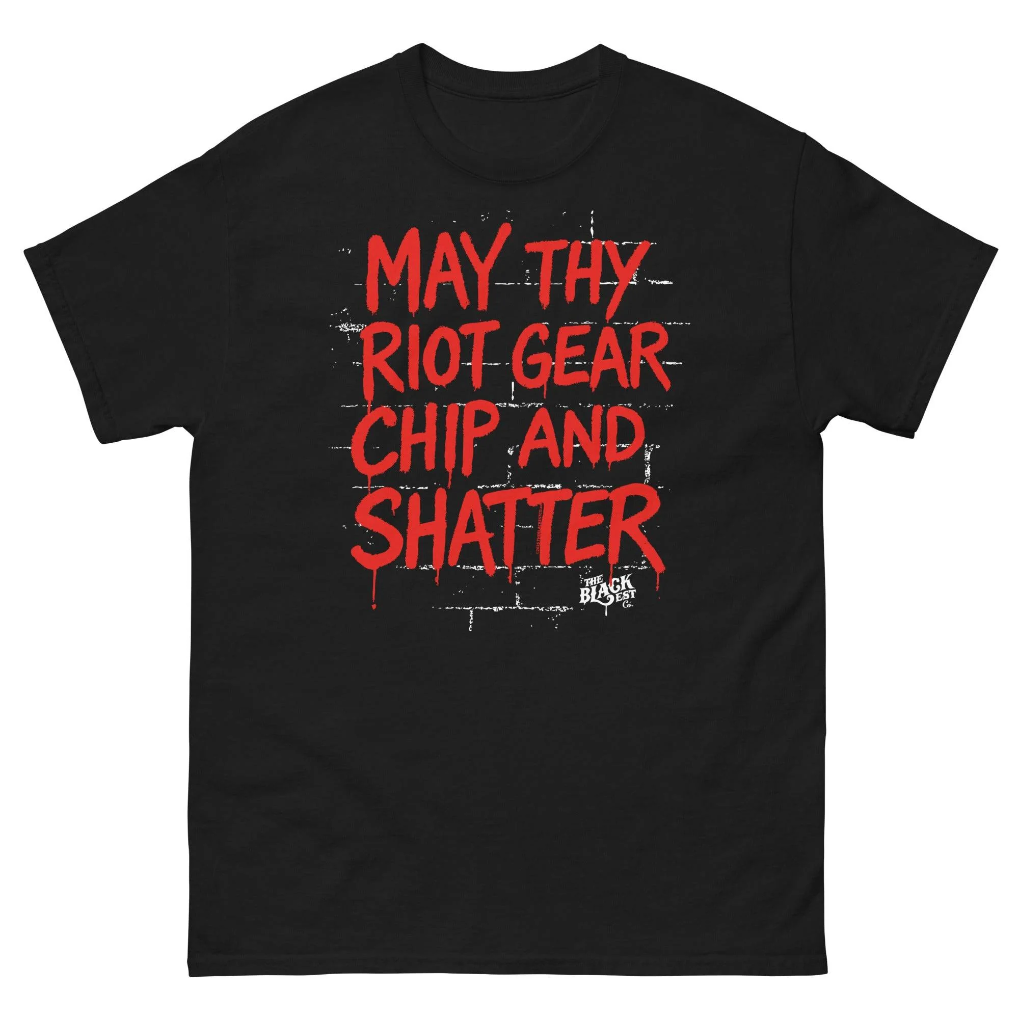 May Thy Riot Gear Chip And Shatter Staple T-Shirt