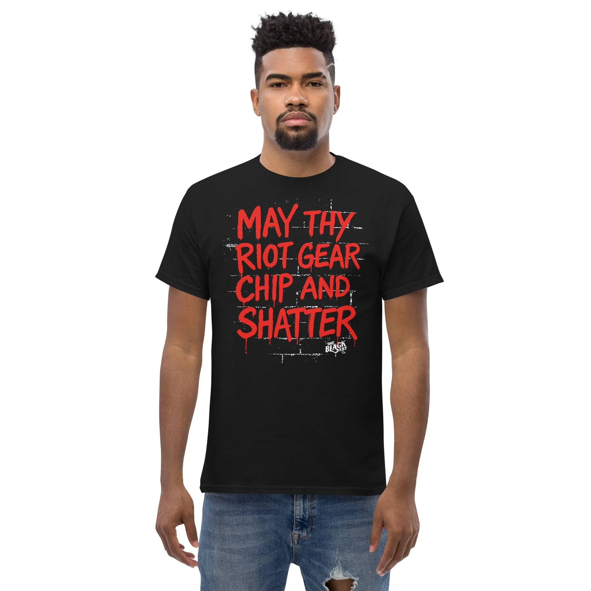 May Thy Riot Gear Chip And Shatter Staple T-Shirt - Image 2