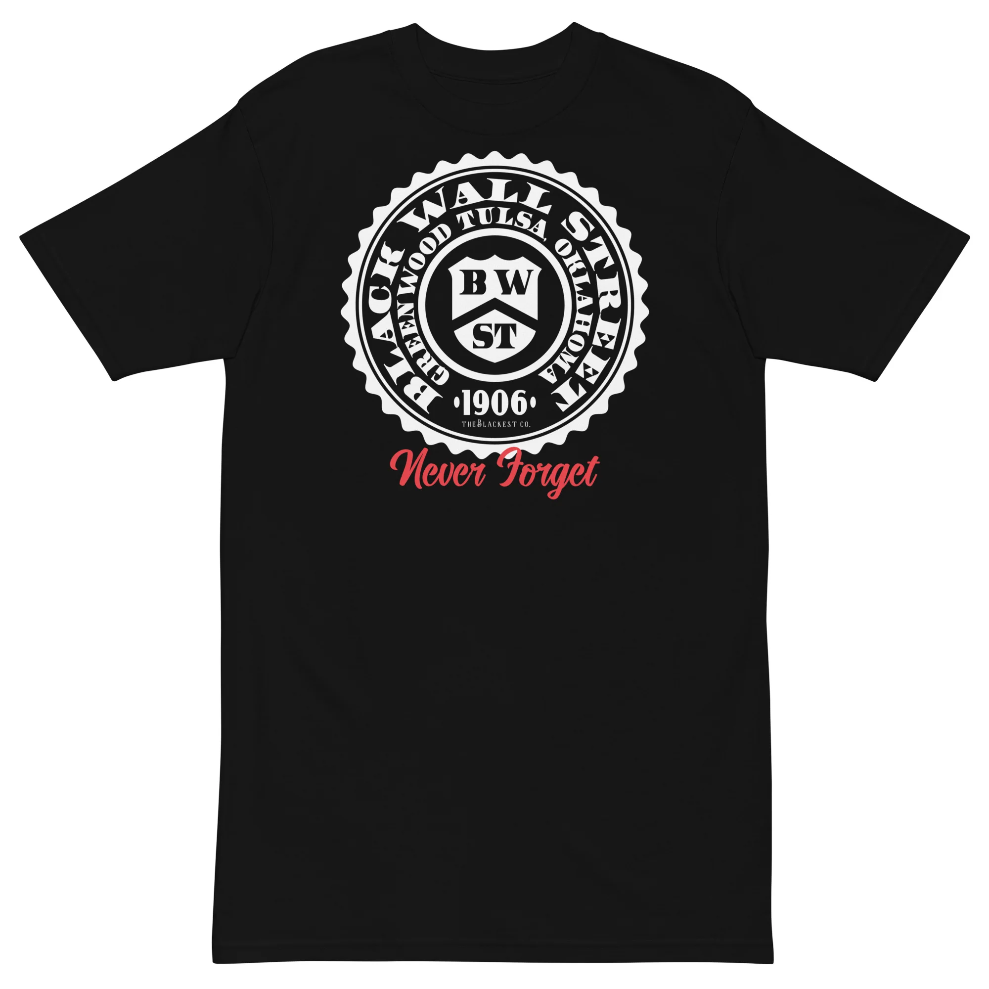 Black Wall Street Seal Mens Premium Heavyweight Tee
