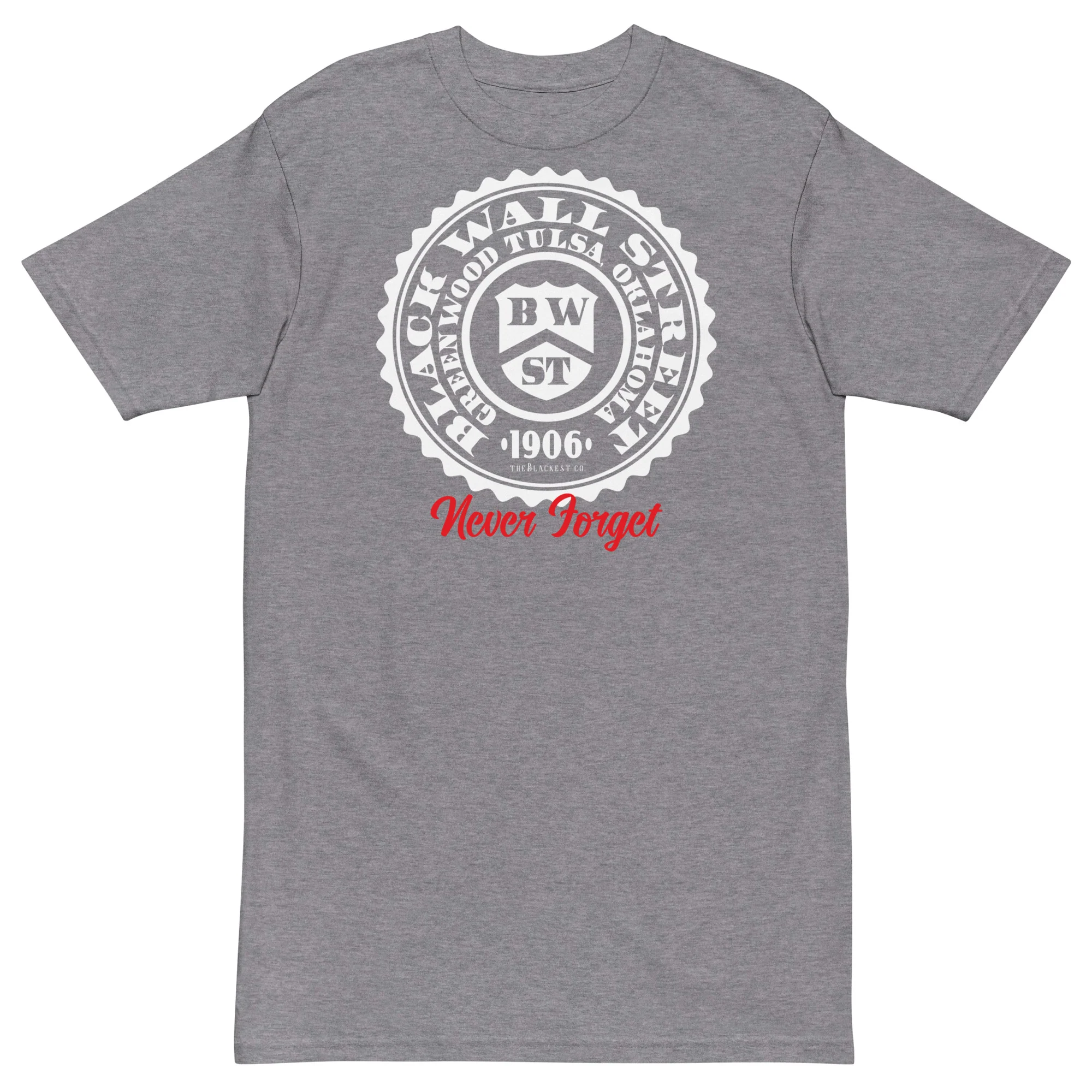 Black Wall Street Seal Mens Premium Heavyweight Tee - Image 10