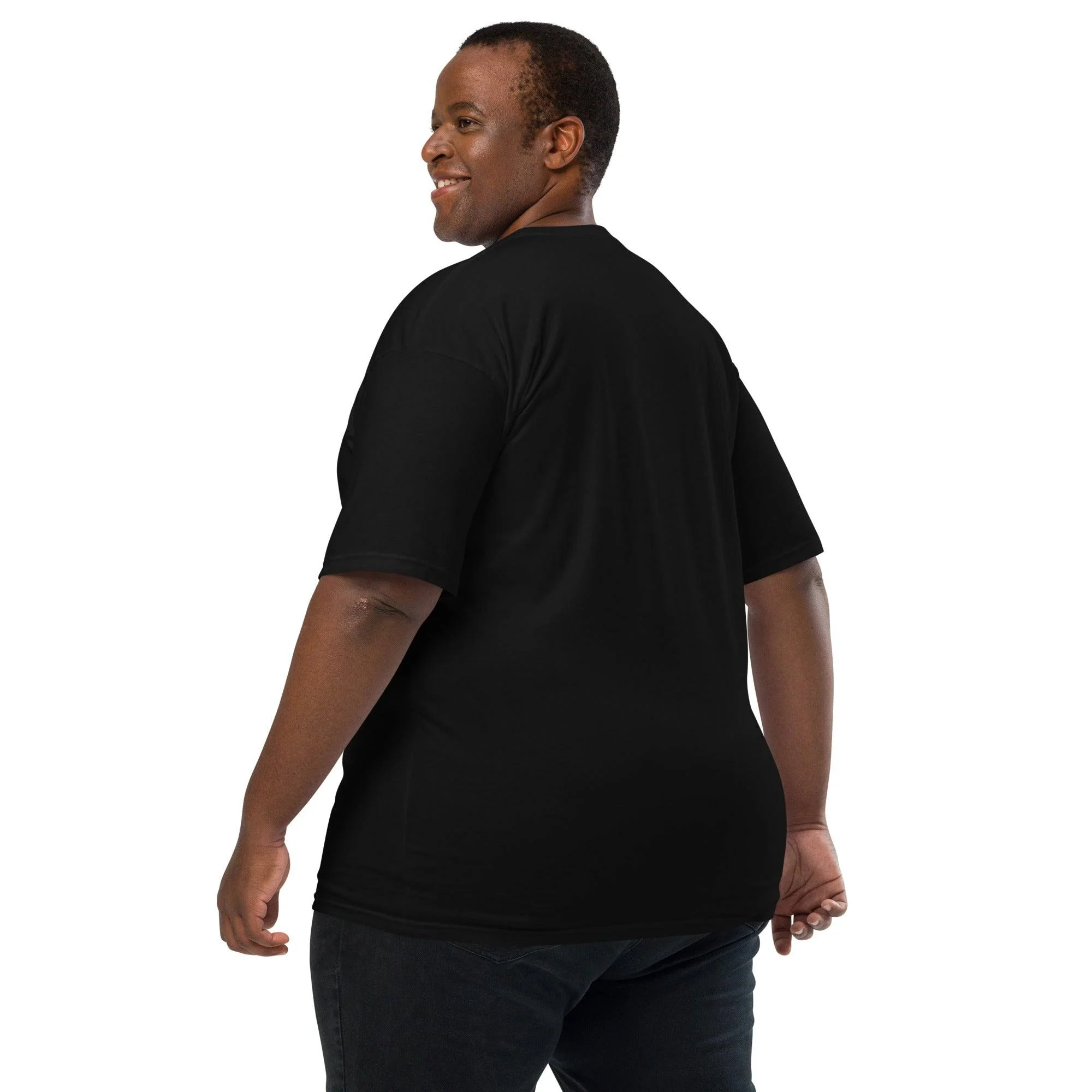 Black Wall Street Seal Mens Premium Heavyweight Tee - Image 5