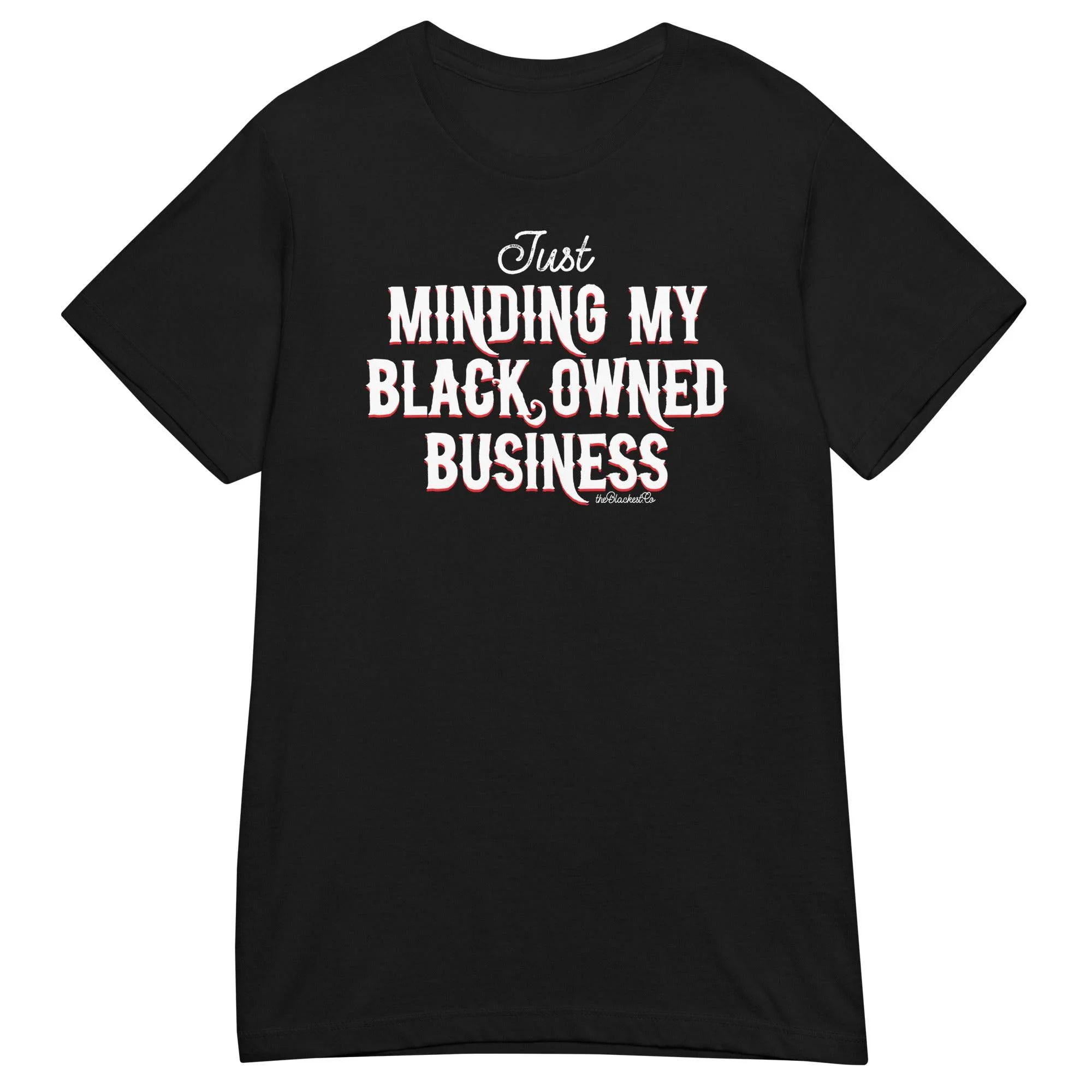 Minding My Black Owned Business Womens Softstyle T-Shirt - Image 3