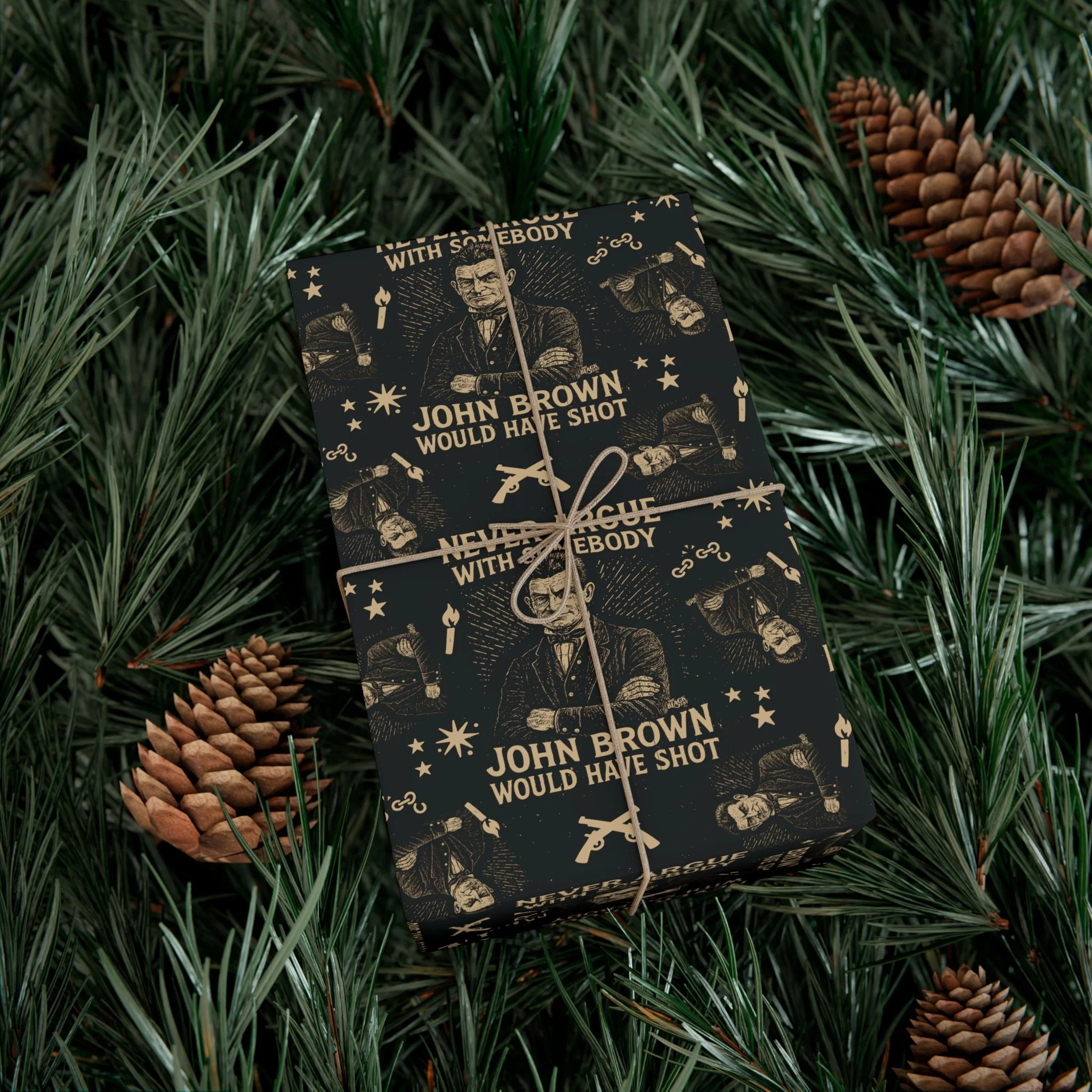 Never Argue With John Brown Black History Gift Wrapping Paper - Image 7