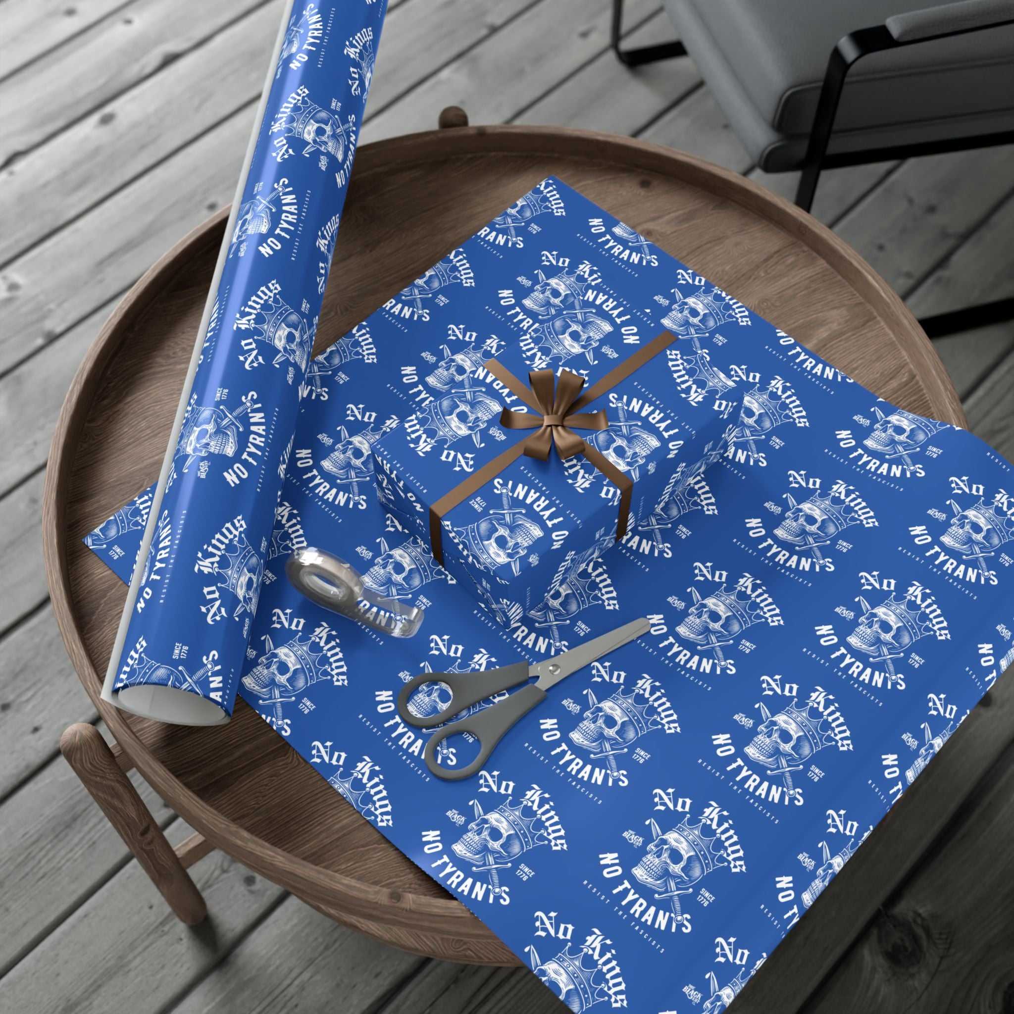 No King No Tyrants Political Gift Wrapping Paper - Image 3