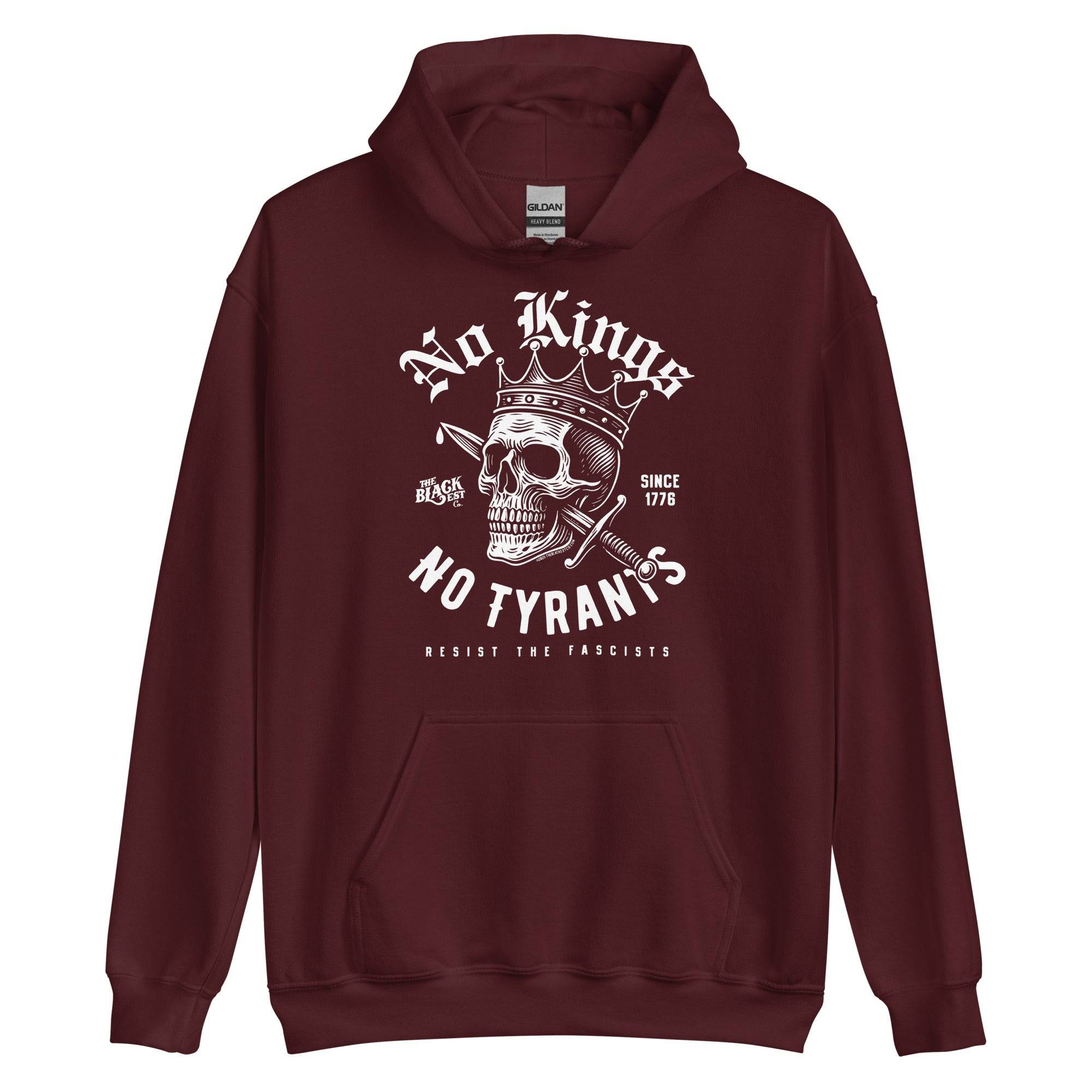 No Kings No Tyrants Skull Protest Hoodie by TheBlackest Co. - Image 5