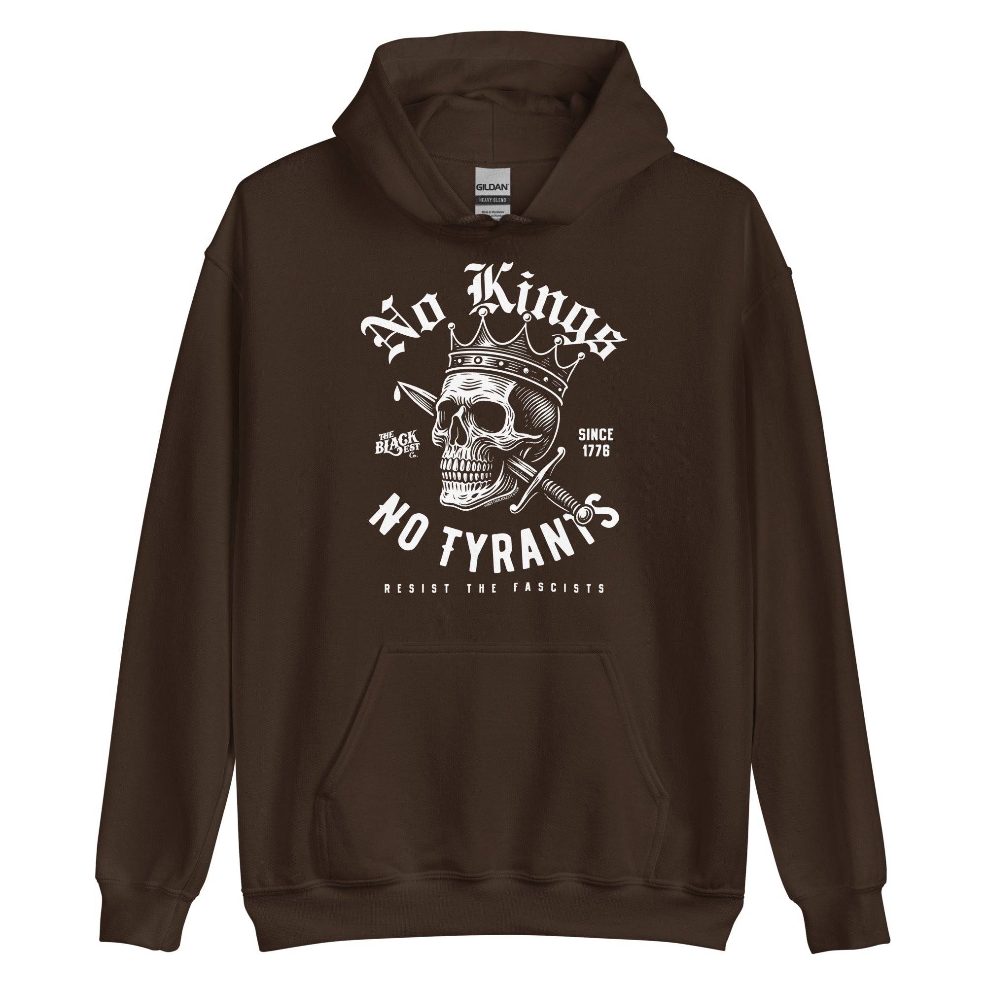 No Kings No Tyrants Skull Protest Hoodie by TheBlackest Co. - Image 6