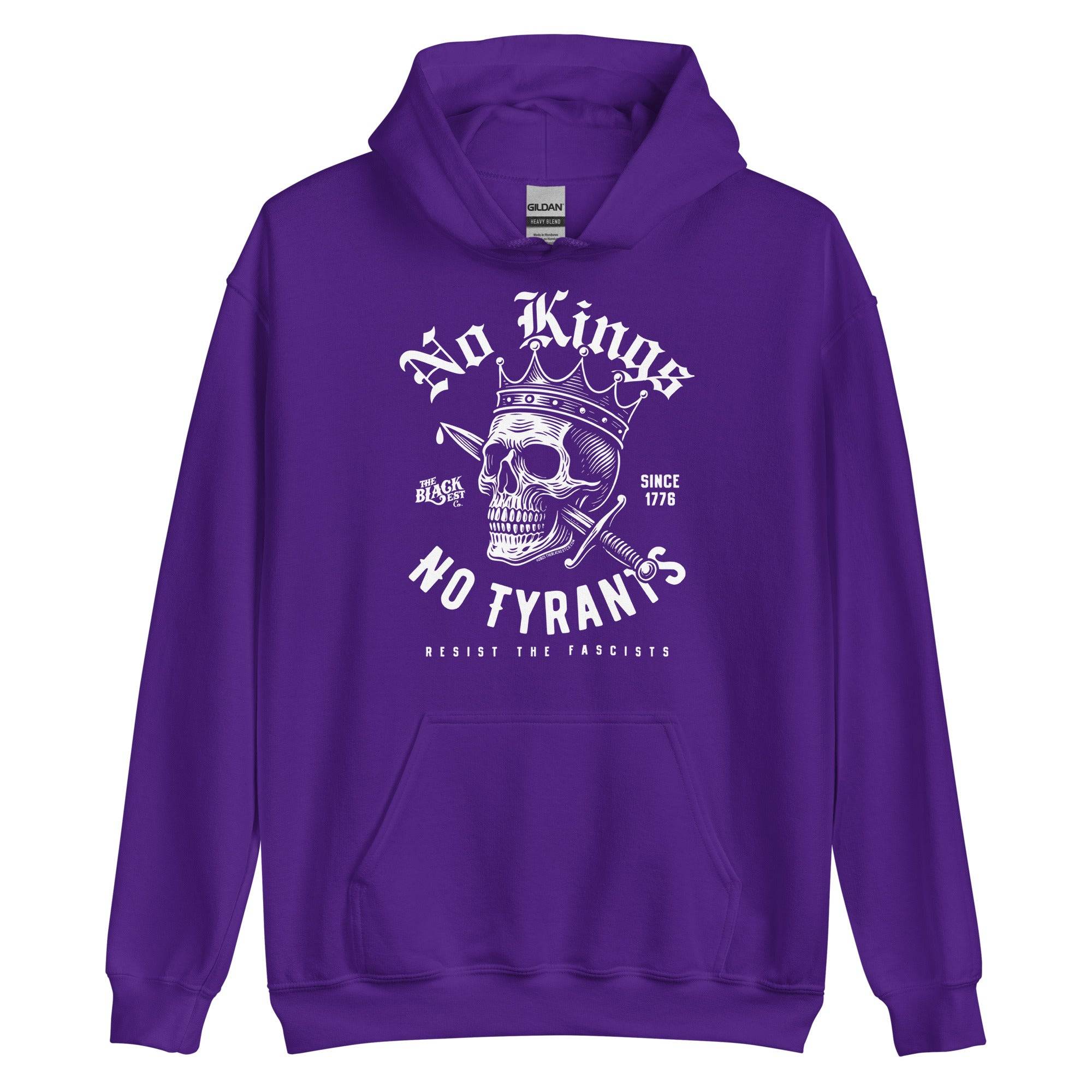 No Kings No Tyrants Skull Protest Hoodie by TheBlackest Co. - Image 7