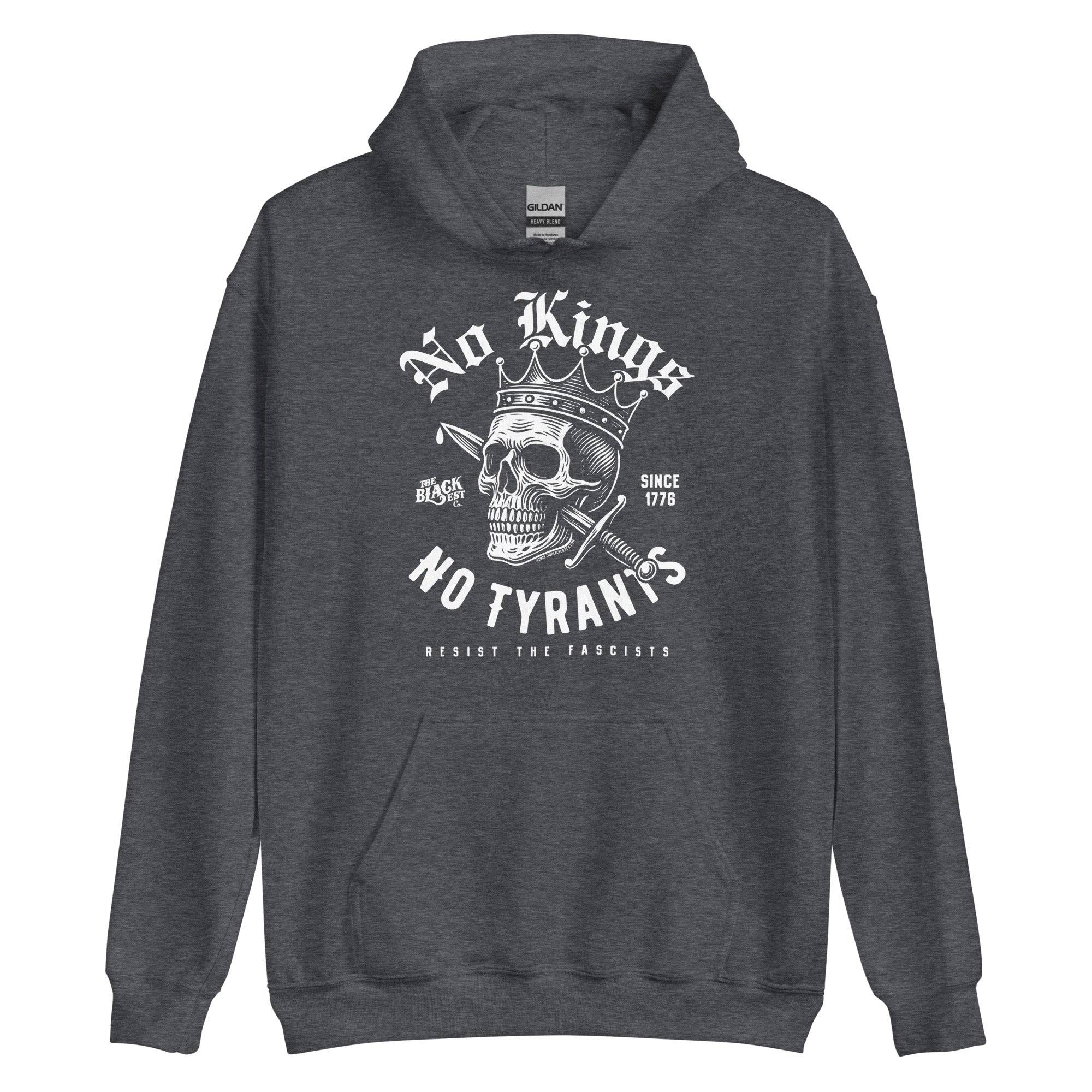 No Kings No Tyrants Skull Protest Hoodie by TheBlackest Co. - Image 8