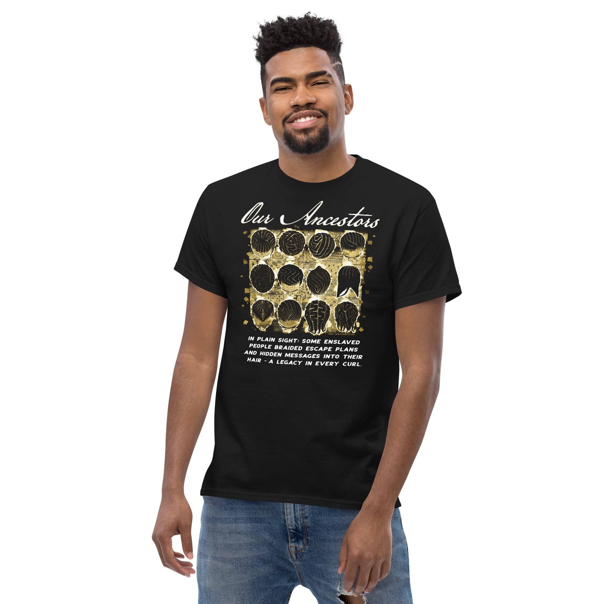Our Ancestors Braided Escape Routes Staple Cotton T-Shirt - Image 10