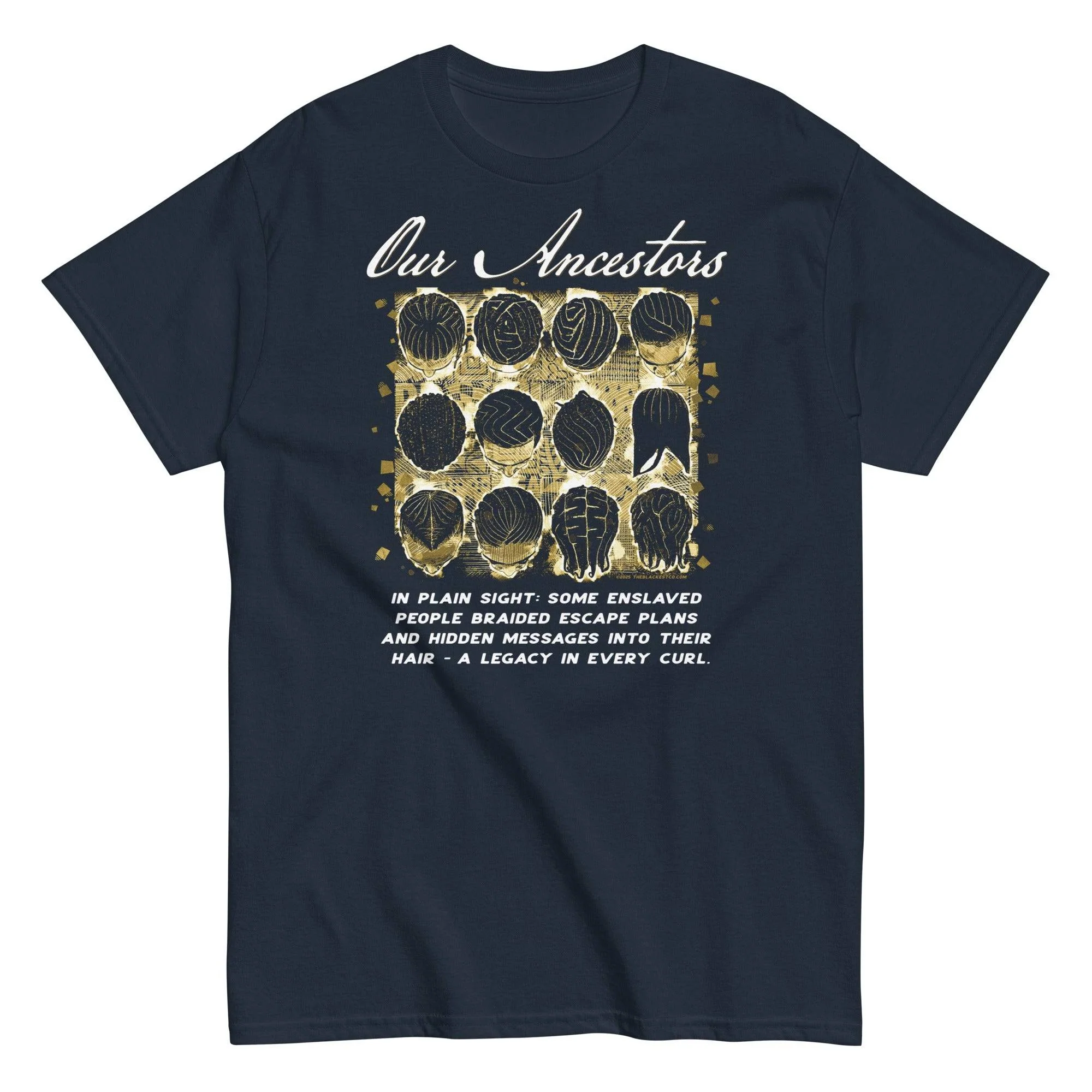 Our Ancestors Braided Escape Routes Staple Cotton T-Shirt - Image 4
