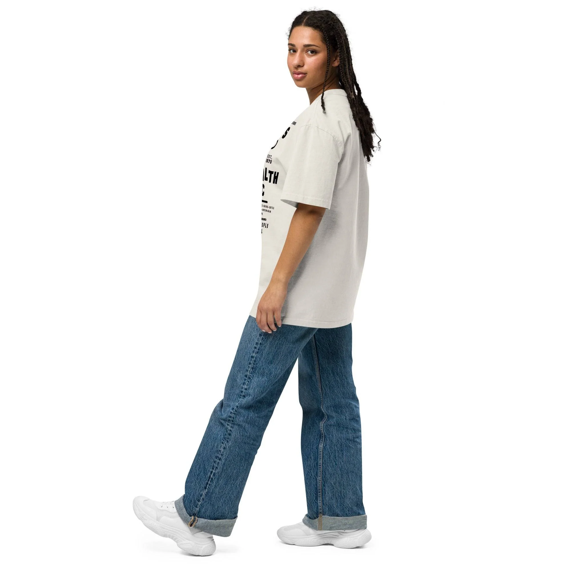 People's Free Health Clinic BPP Oversized Premium T Shirt - Image 3