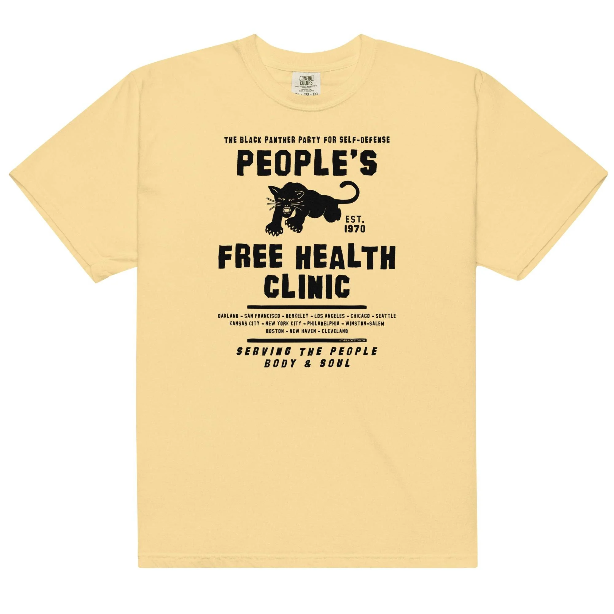 Peoples Free Health Clinic BPP Heavyweight T-shirt - Image 11