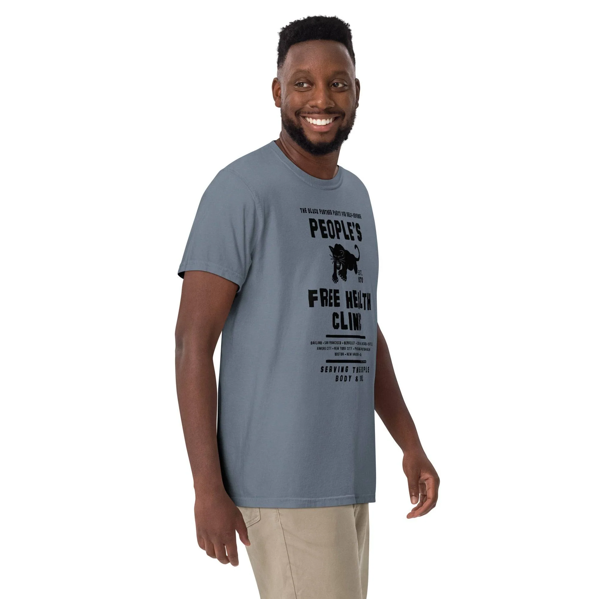 Peoples Free Health Clinic BPP Heavyweight T-shirt - Image 2