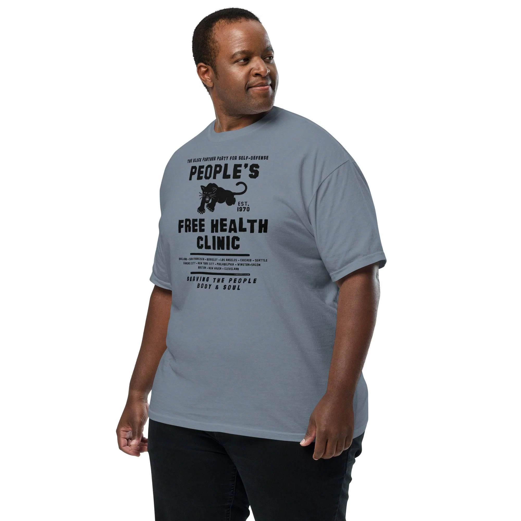 Peoples Free Health Clinic BPP Heavyweight T-shirt - Image 3