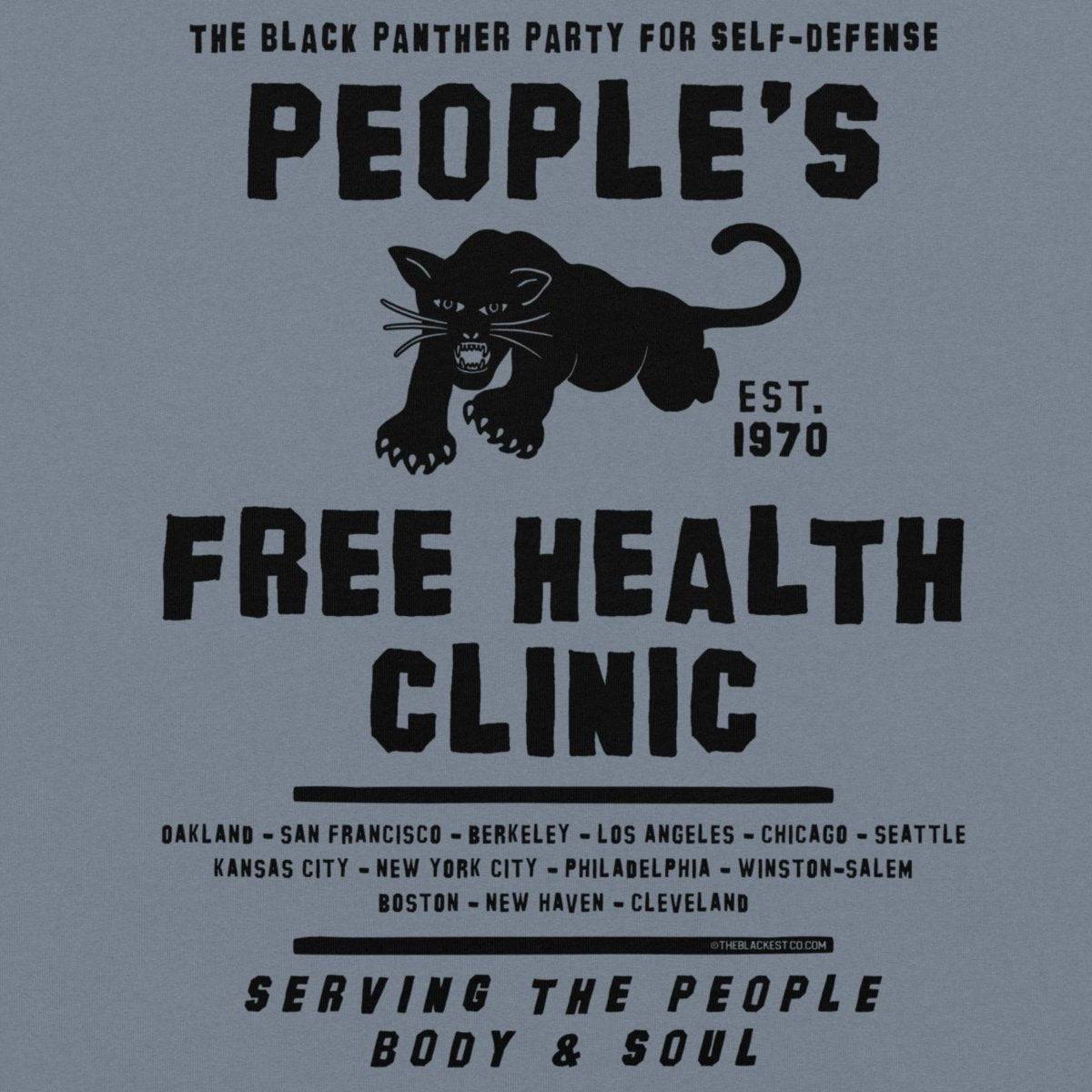 Peoples Free Health Clinic BPP Heavyweight T-shirt - Image 4
