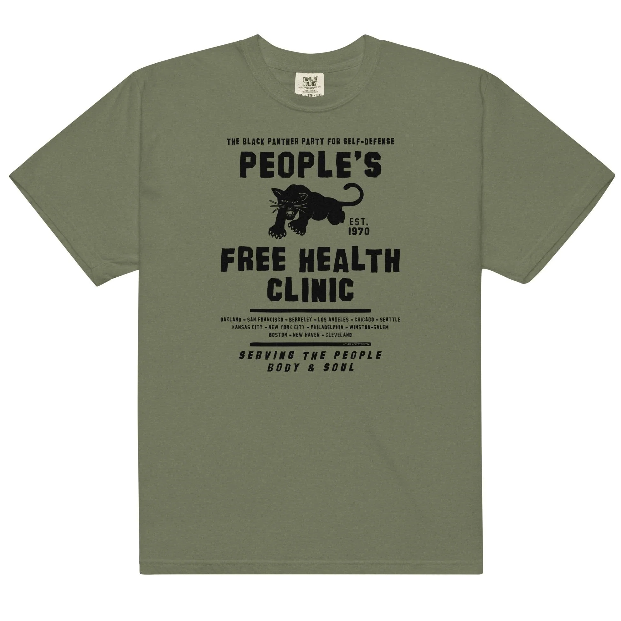 Peoples Free Health Clinic BPP Heavyweight T-shirt - Image 5