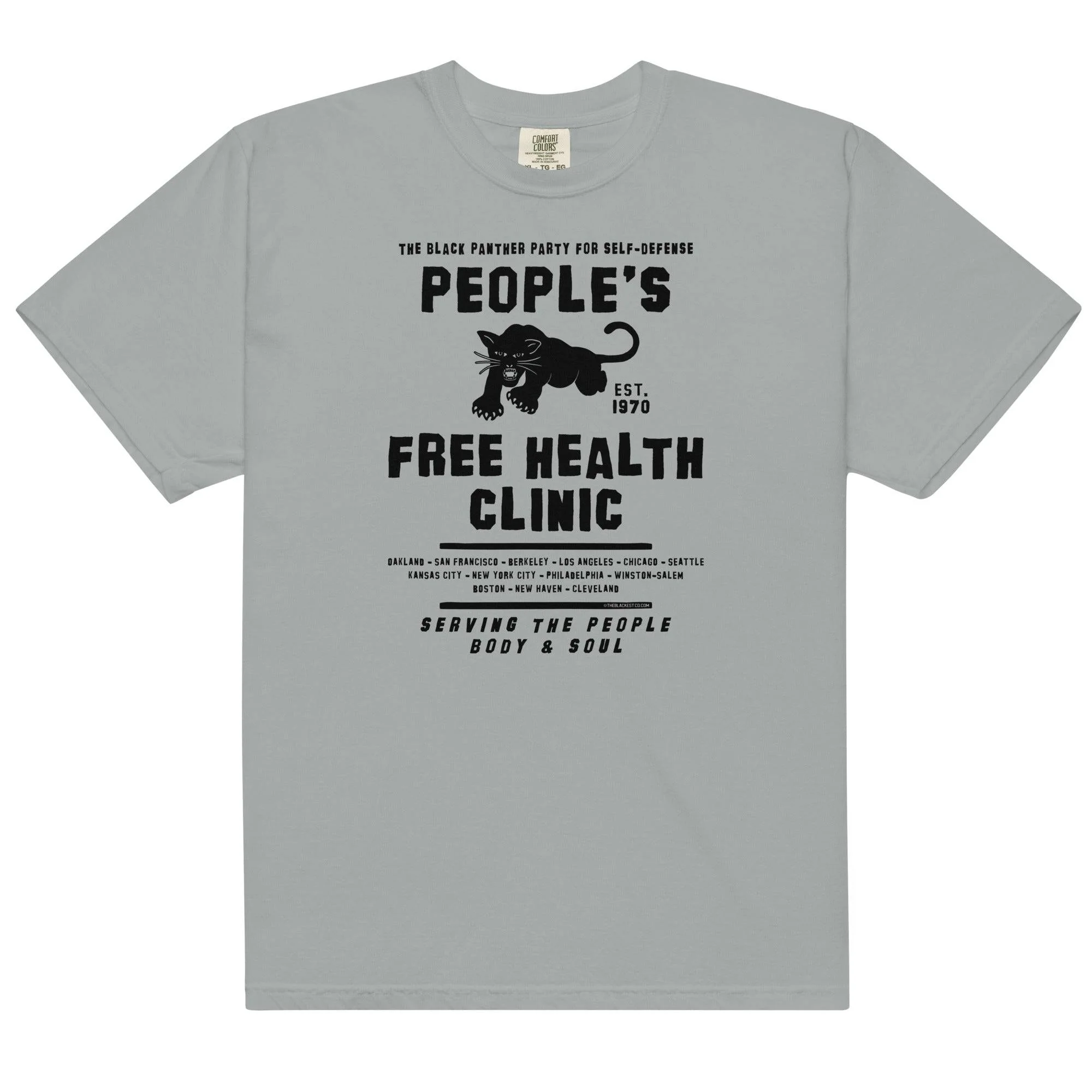 Peoples Free Health Clinic BPP Heavyweight T-shirt - Image 9