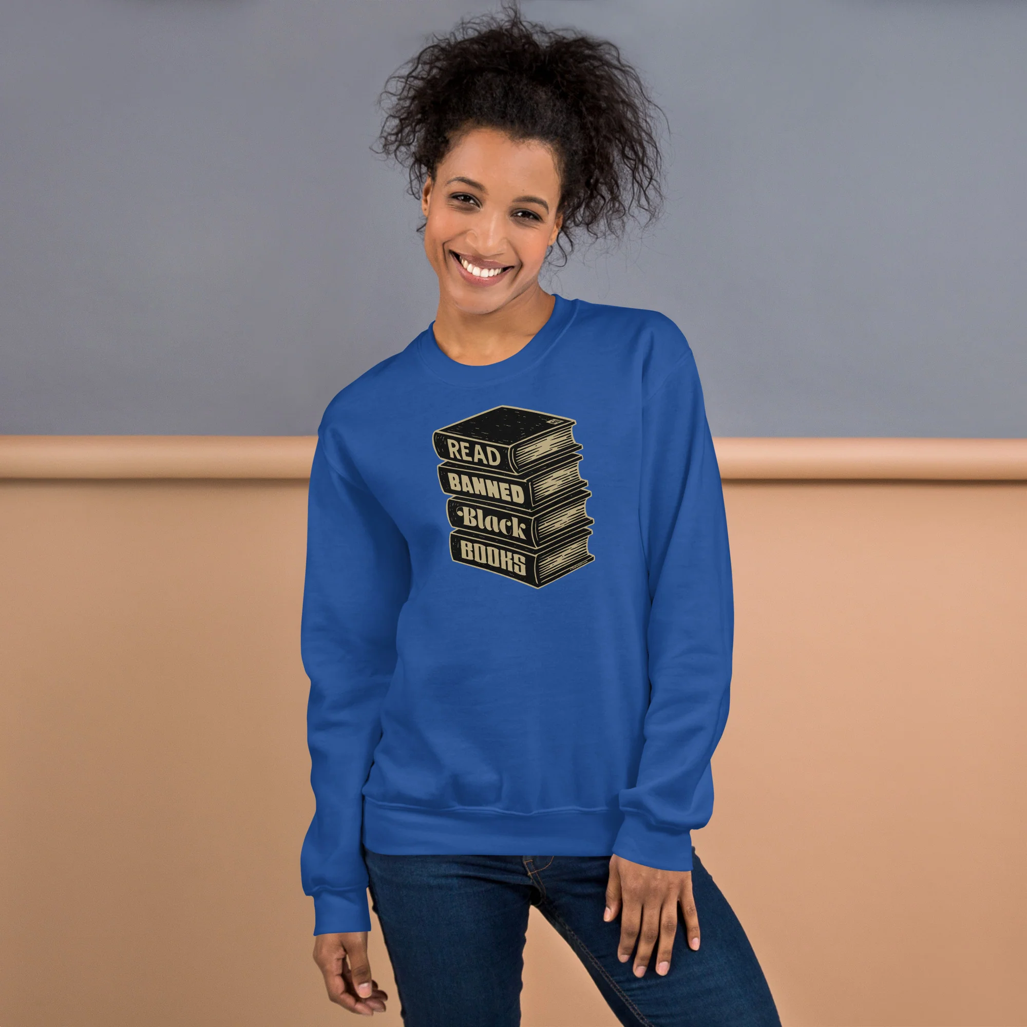 Read Banned Black Books Unisex Crewneck Sweatshirt - Image 2