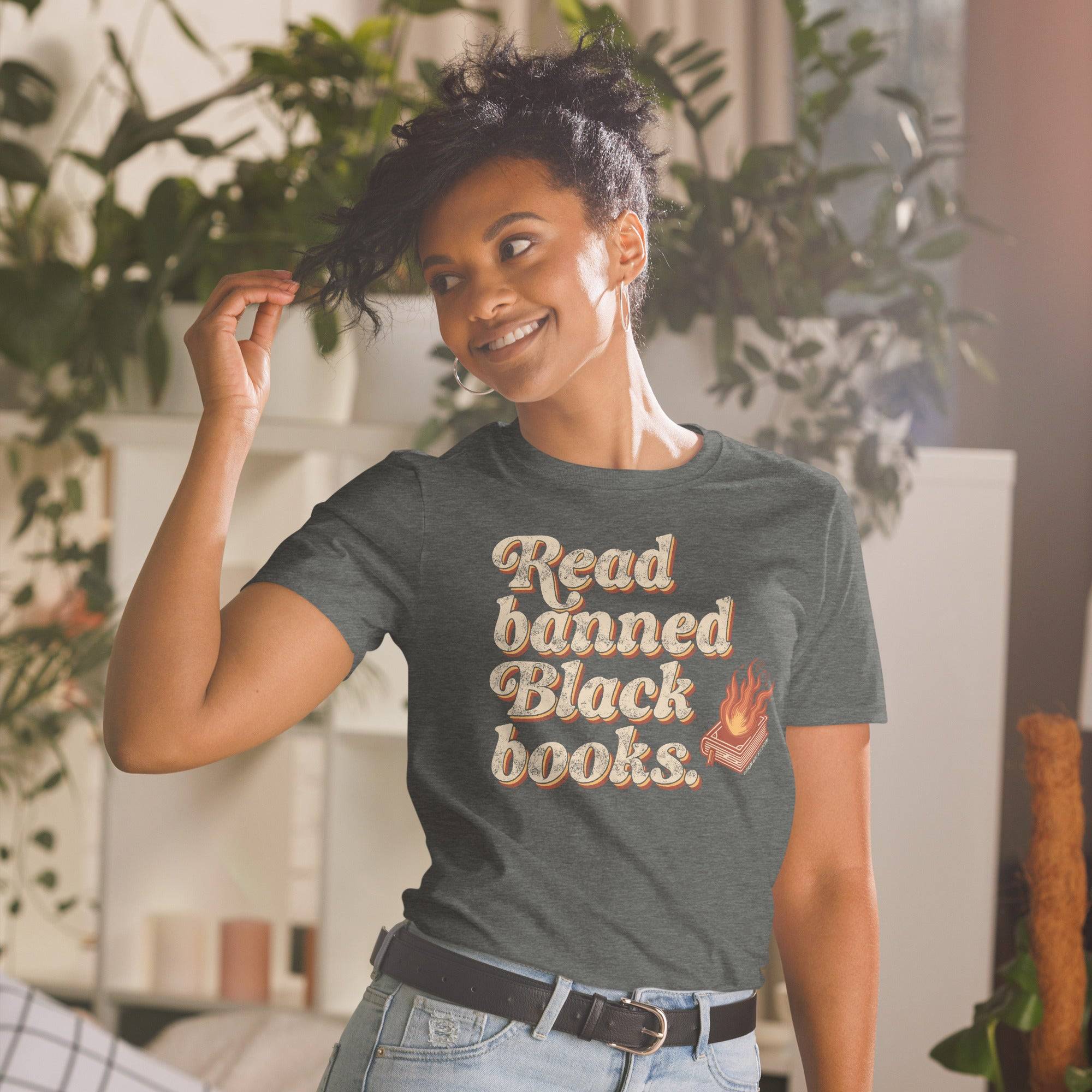 Read Banned Black Books Unisex T-Shirt - Image 2