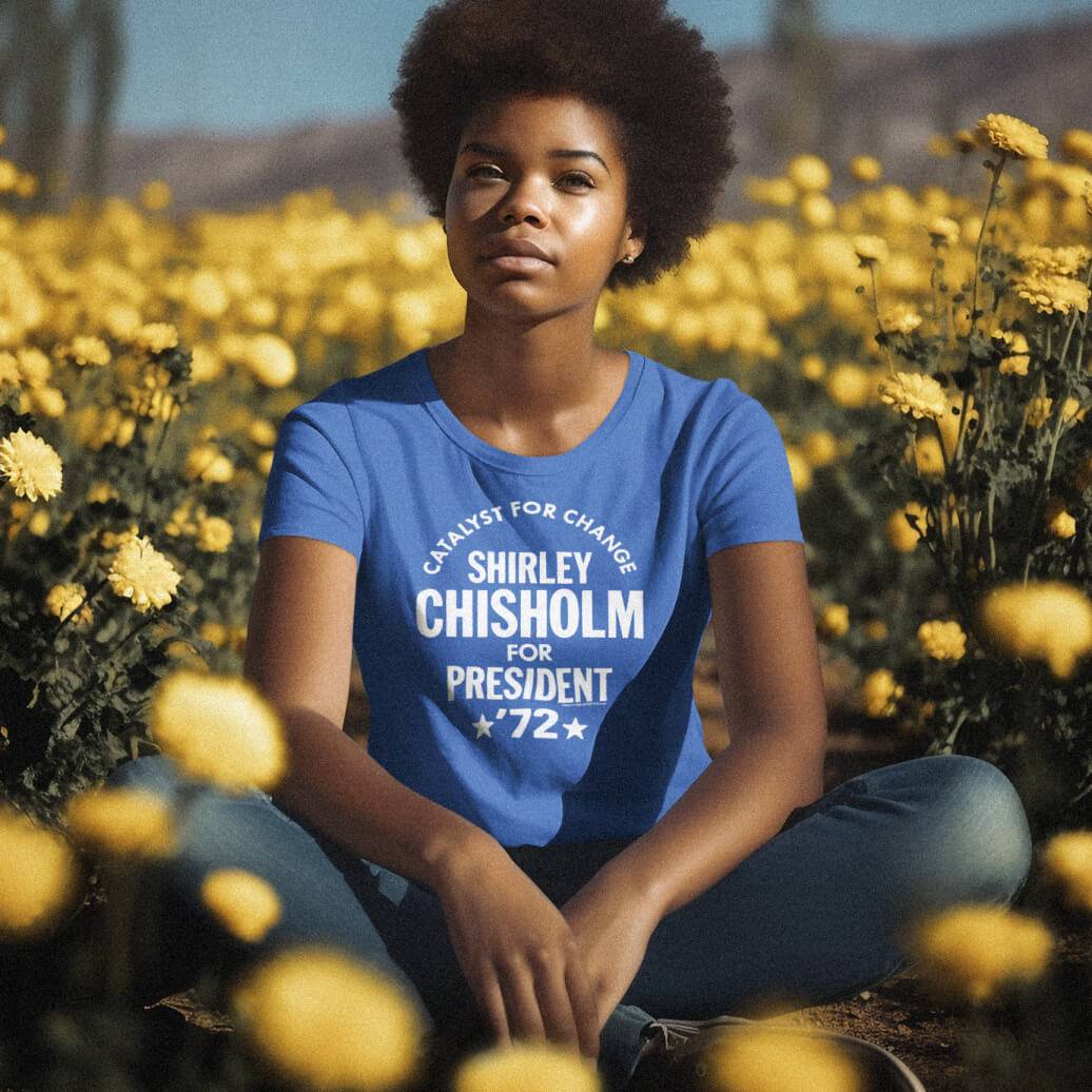 Shirley Chisholm For President 72 Women’s T-shirt - Image 2