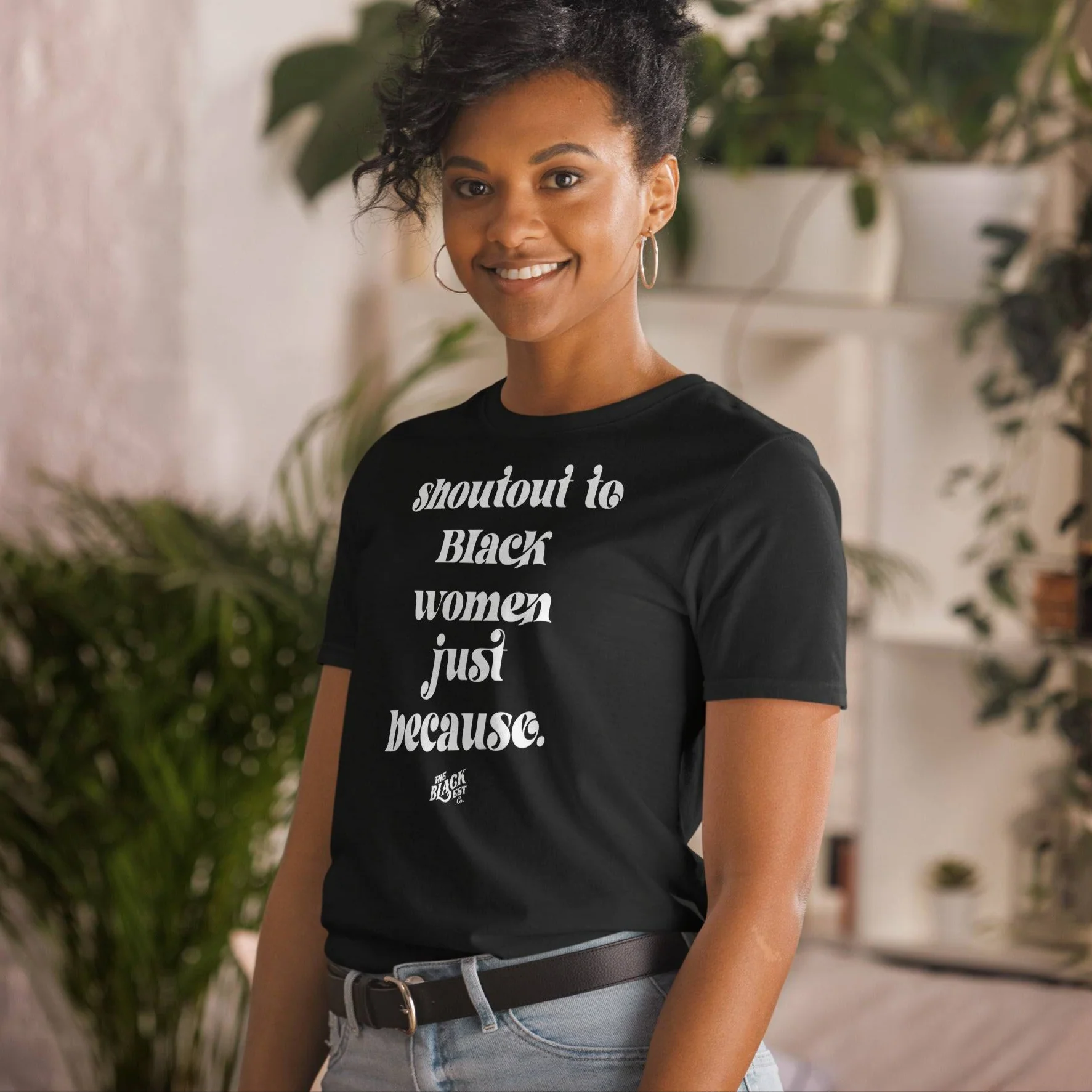 Shoutout To Black Women Unisex Cotton T-Shirt - Image 3