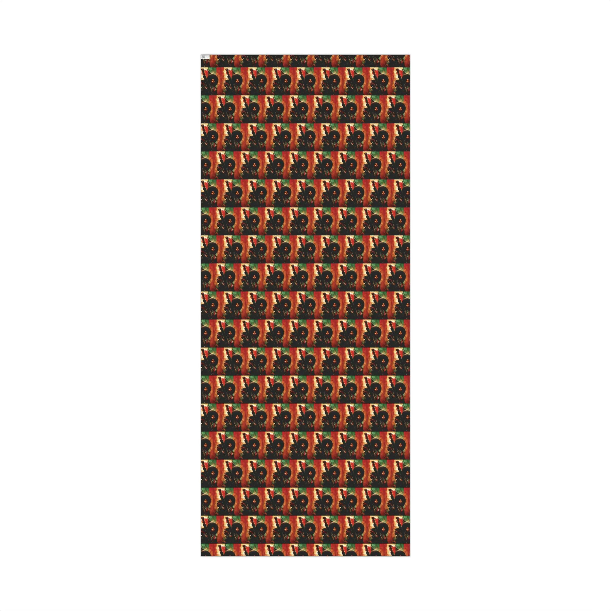 Standing Strong Together Pan African Raised Fist Gift Wrapping Paper - Image 6