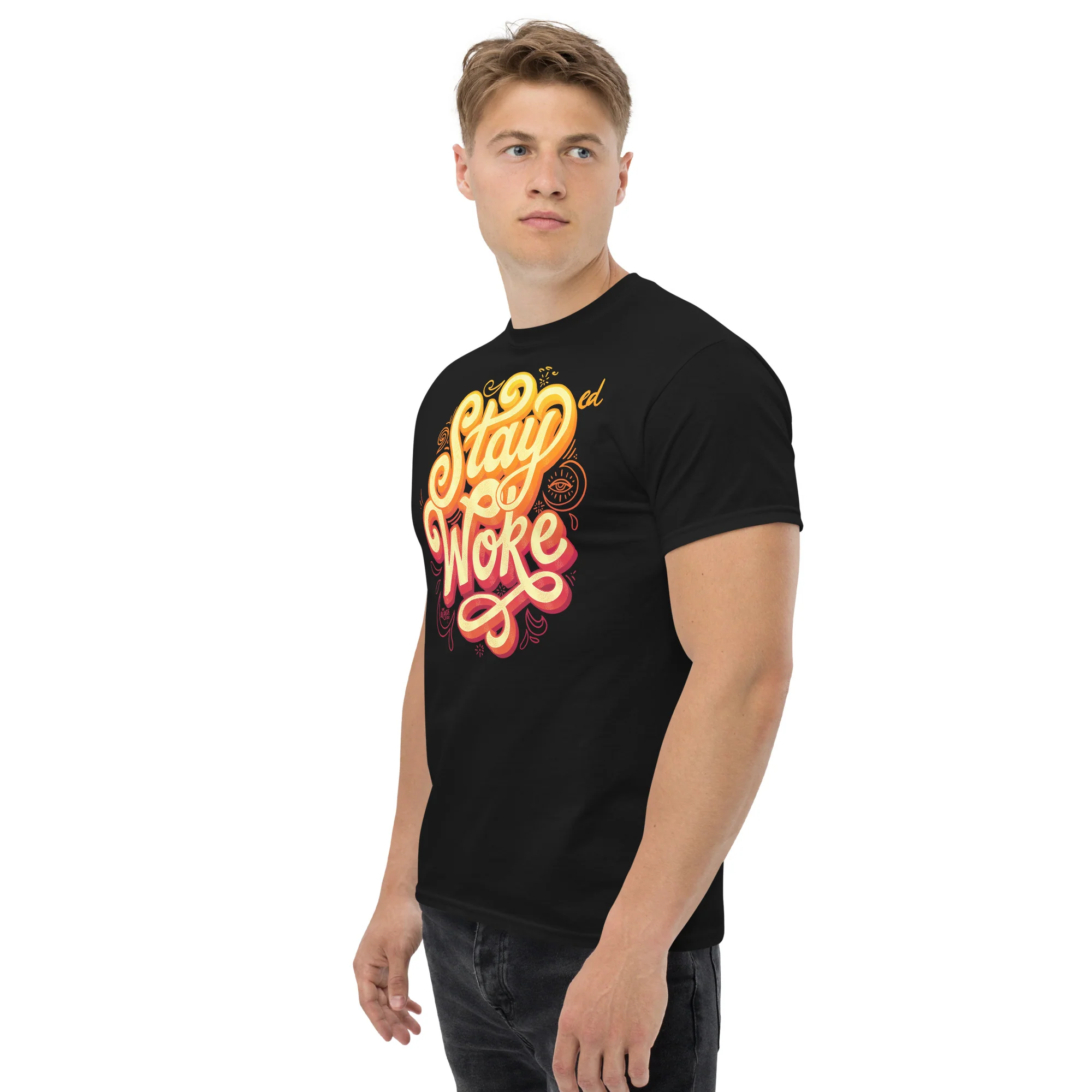 Stayed Woke Unisex Staple T-Shirt - Image 3