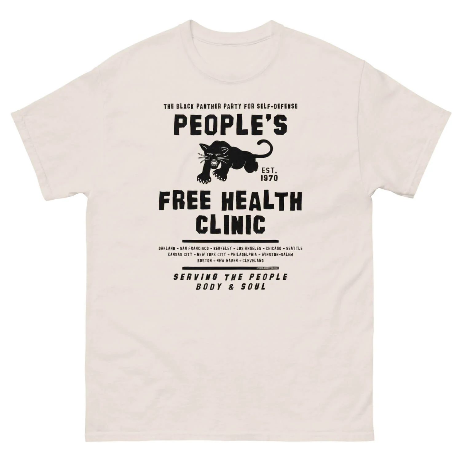 People's Free Health Clinic The Black Panthers T-Shirt - Image 3