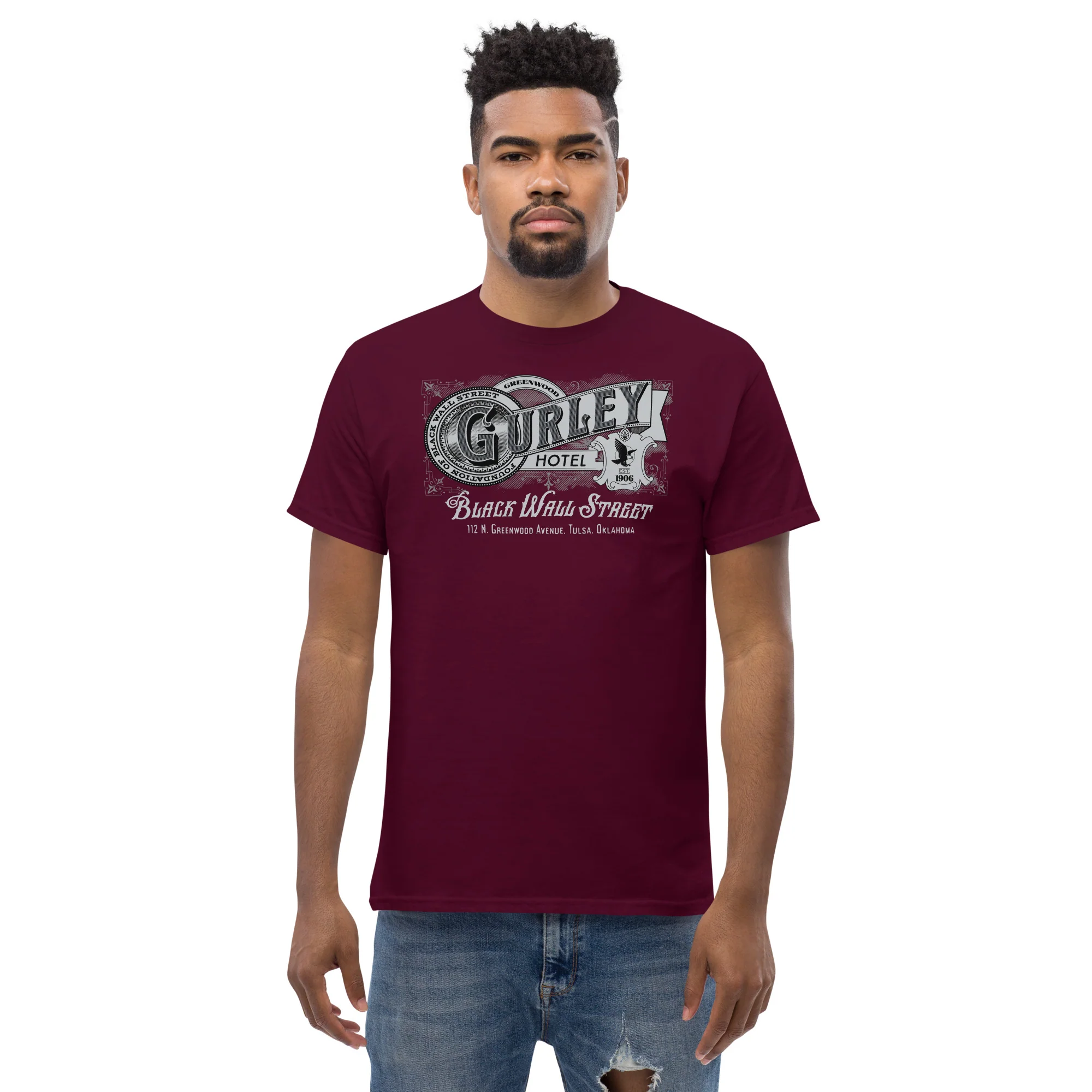 Vintage Gurley Hotel Black Wall Street Staple T-shirt - Image 2
