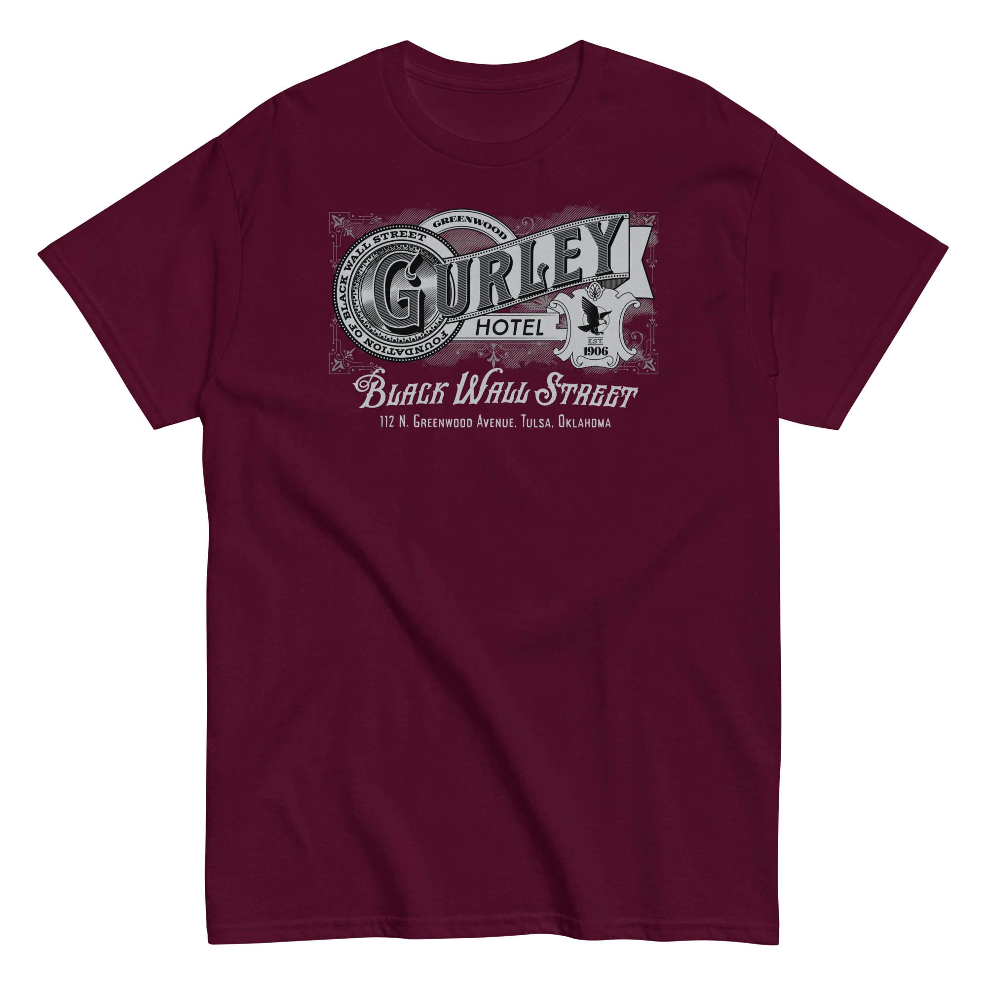 Vintage Gurley Hotel Black Wall Street Staple T-shirt - Image 3