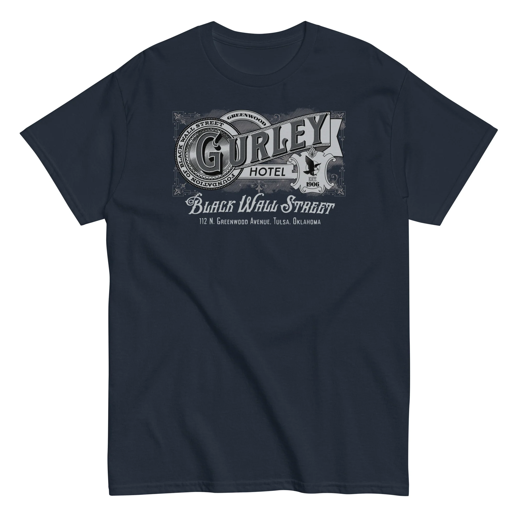 Vintage Gurley Hotel Black Wall Street Staple T-shirt - Image 4