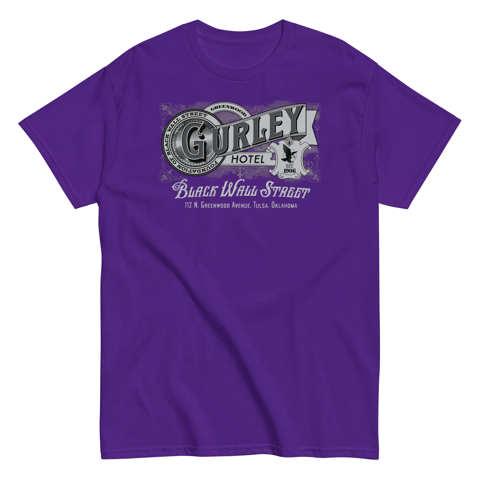 Vintage Gurley Hotel Black Wall Street Staple T-shirt - Image 5