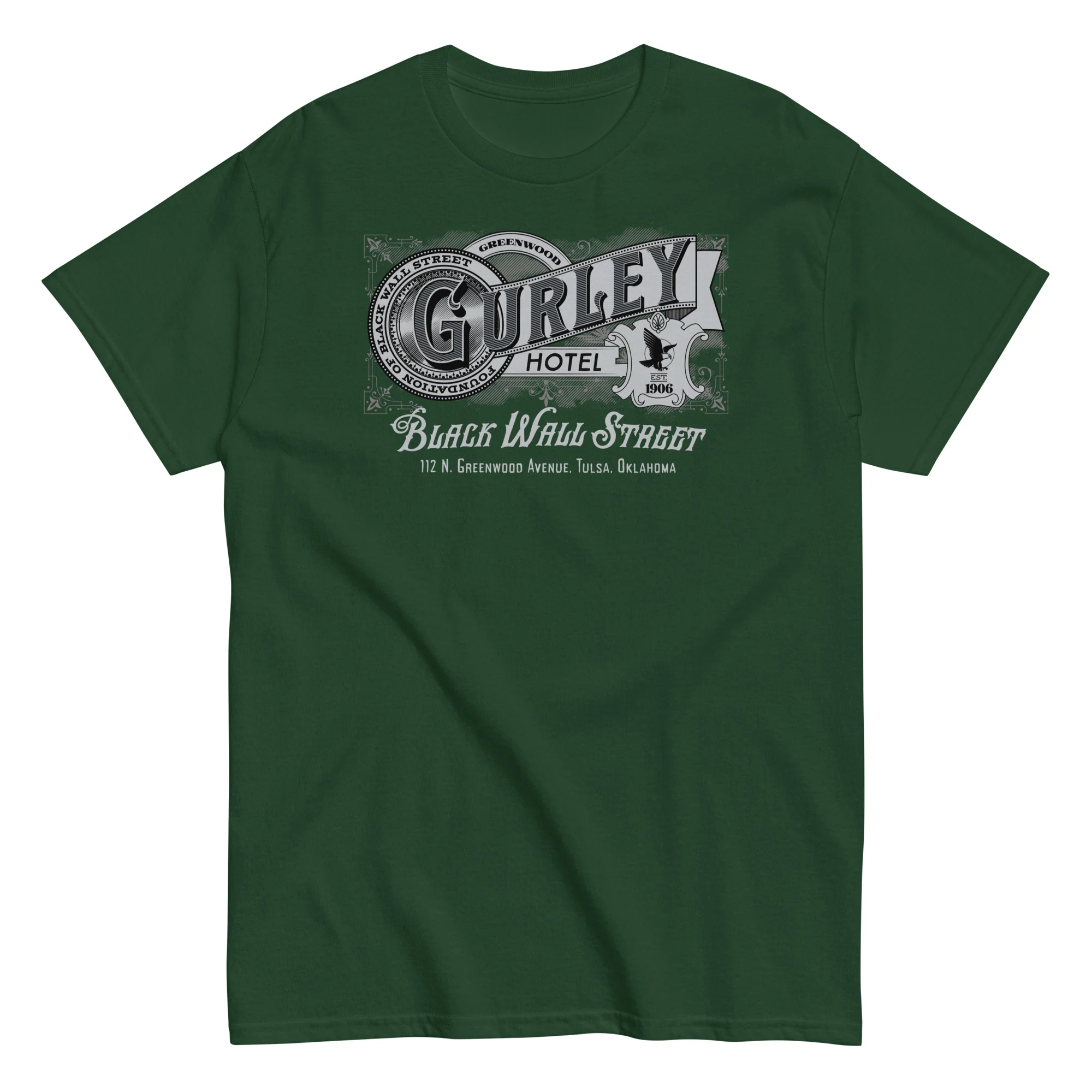 Vintage Gurley Hotel Black Wall Street Staple T-shirt - Image 6