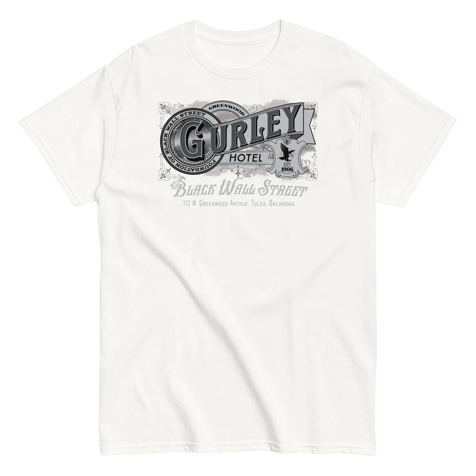 Vintage Gurley Hotel Black Wall Street Staple T-shirt - Image 8
