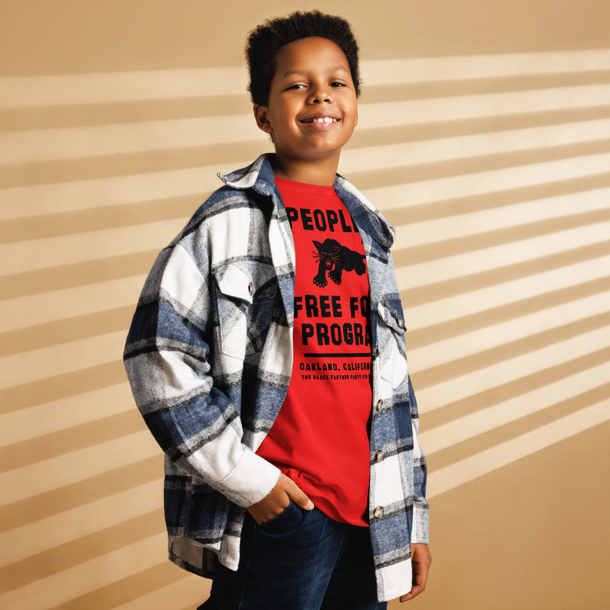 YOUTH Peoples Free Food Program Black Panther Party Tee - Image 3