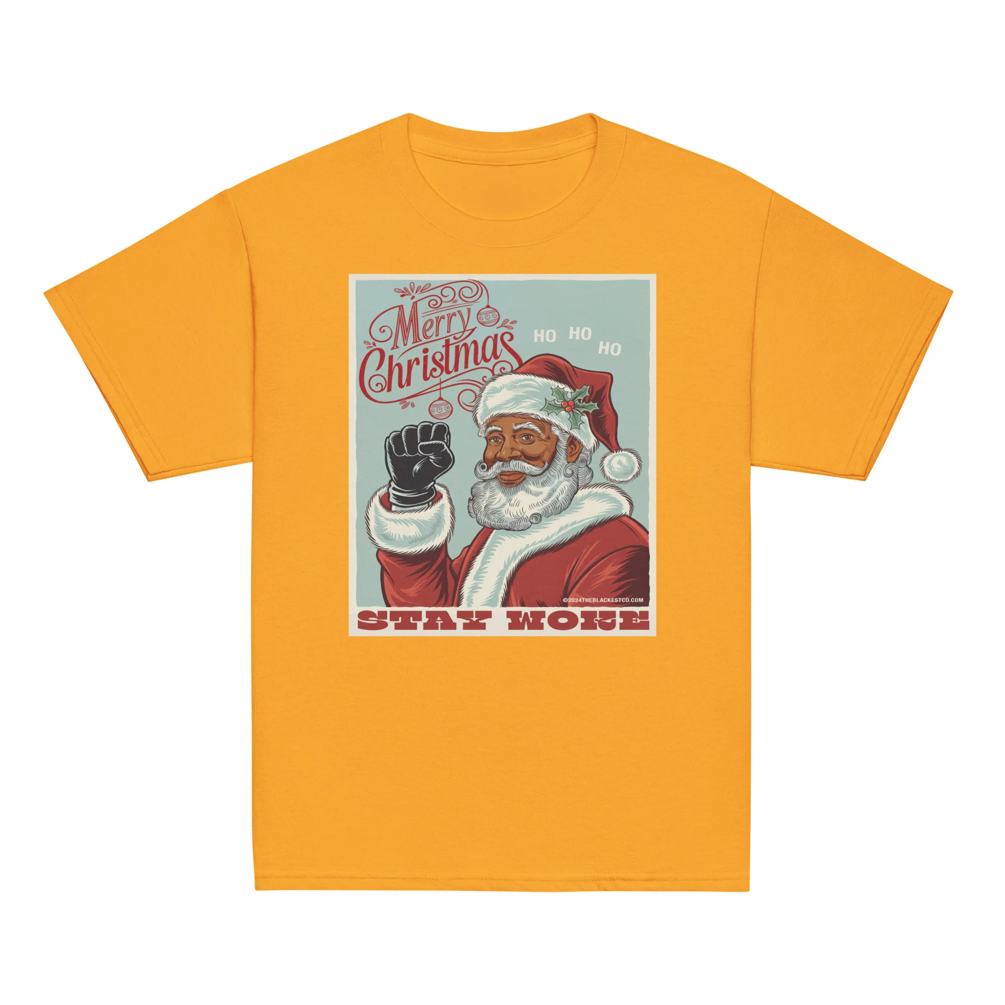 YOUTH Black Santa Stay Woke T-Shirt - Image 8