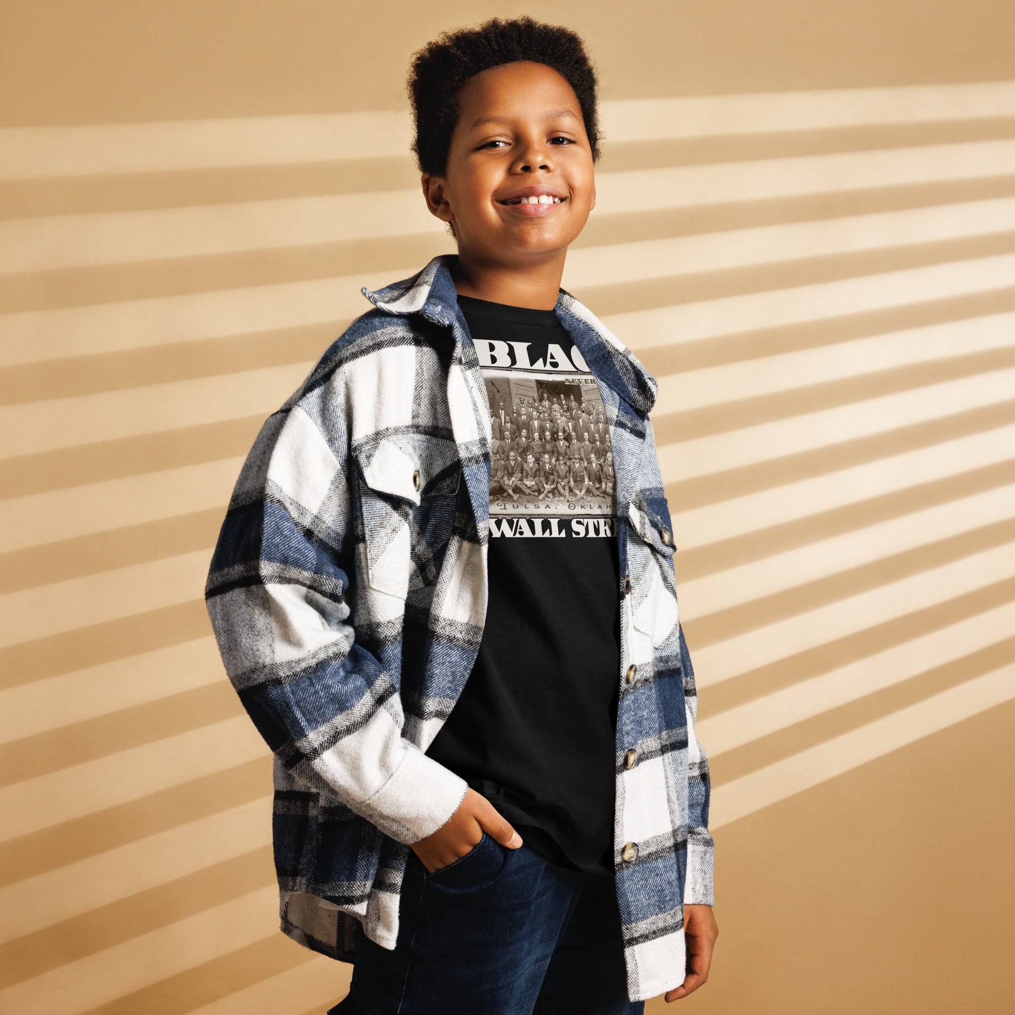 YOUTH Black Wall Street Vintage Image Classic Tee - Image 2