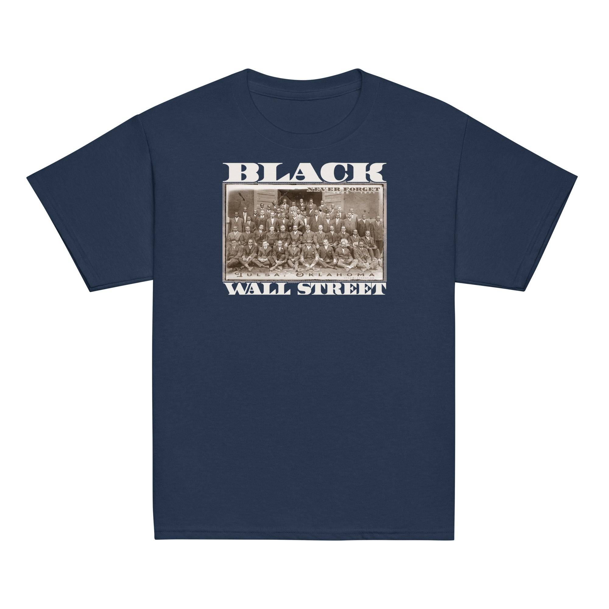 YOUTH Black Wall Street Vintage Image Classic Tee - Image 4